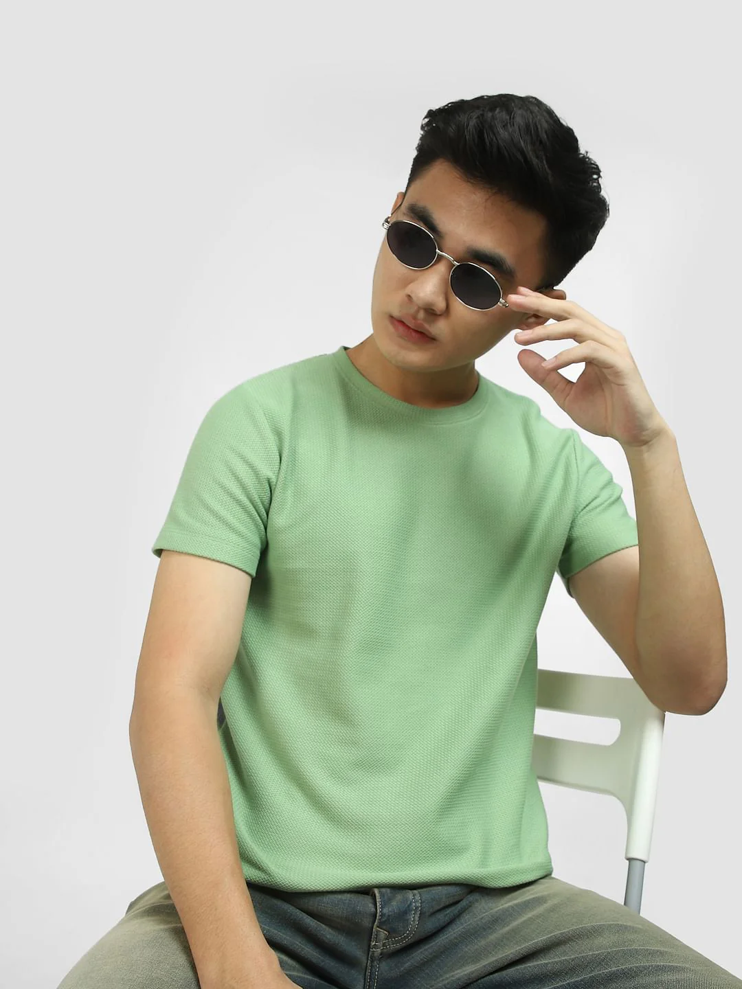 Green Co-ord Crew Neck T-shirt
