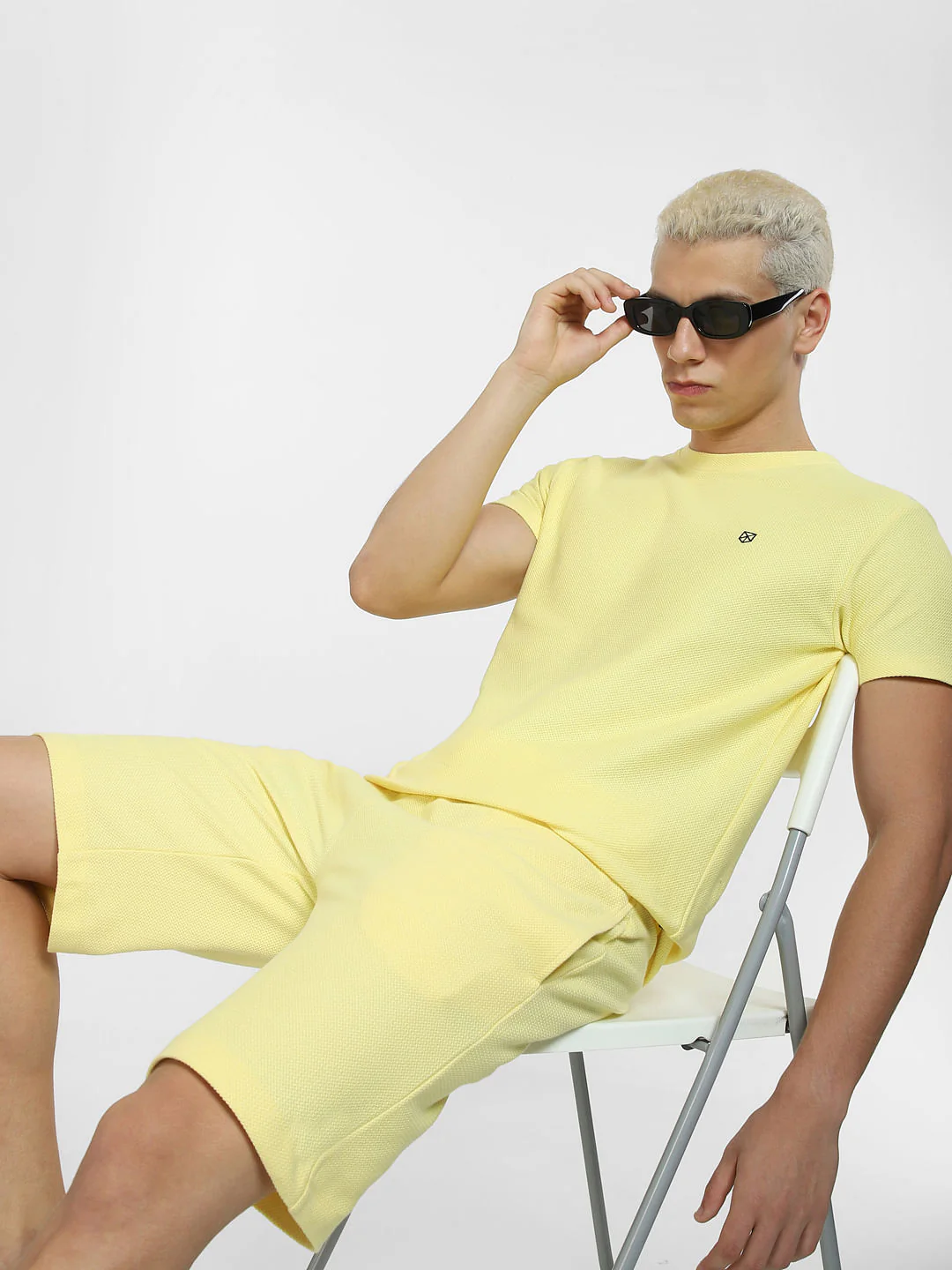 Yellow Co-ord Crew Neck T-shirt