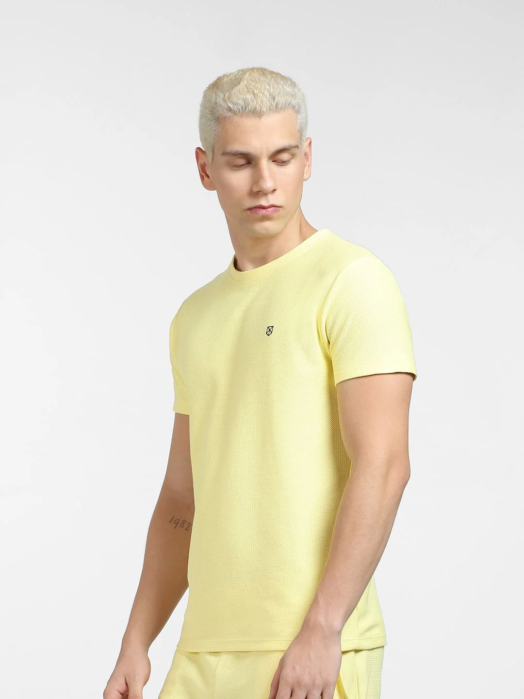 Yellow Co-ord Crew Neck T-shirt - Image 3