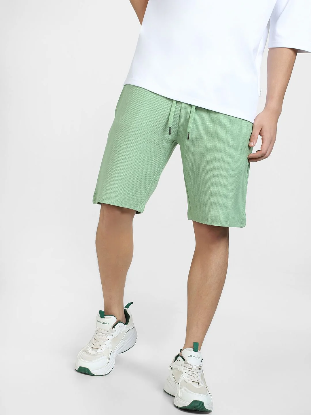 Green Mid Rise Co-ord Sweatshorts - Image 2