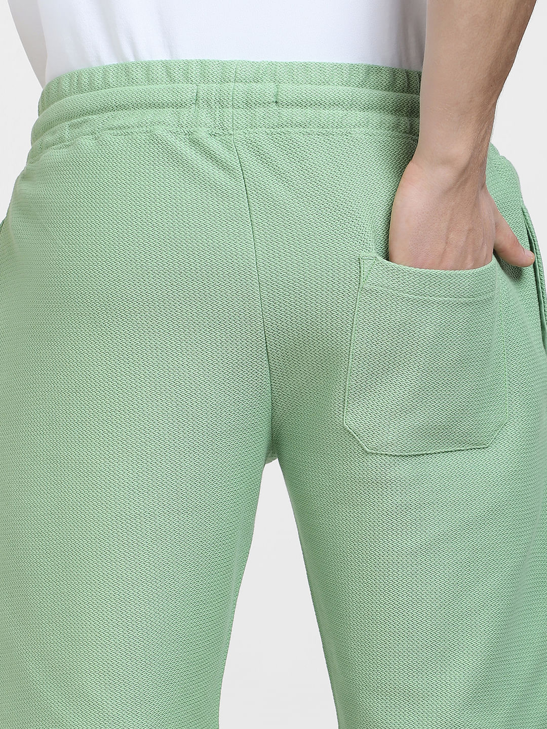 Green Mid Rise Co-ord Sweatshorts - Image 6