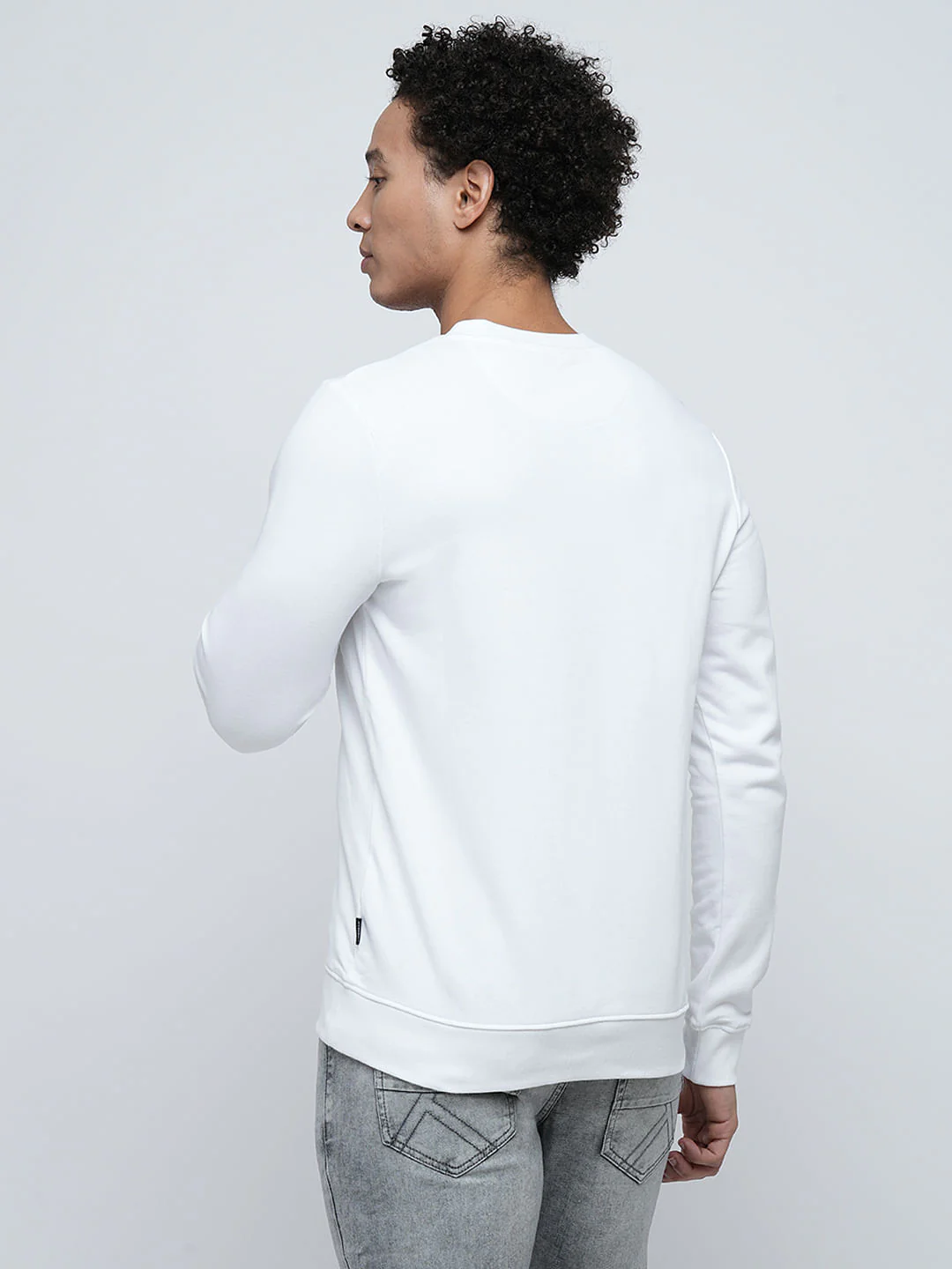 PRODUKT by JACK&JONES White Printed Cotton Sweatshirt - Image 4