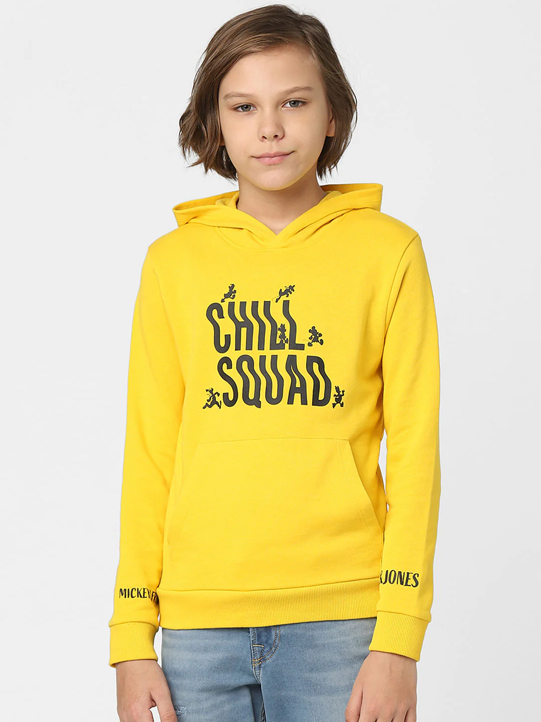 Boys Yellow Text Print Sweatshirt - Image 2