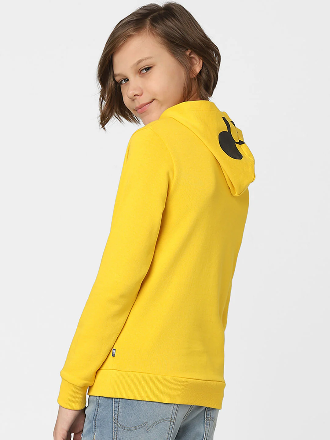 Boys Yellow Text Print Sweatshirt - Image 4