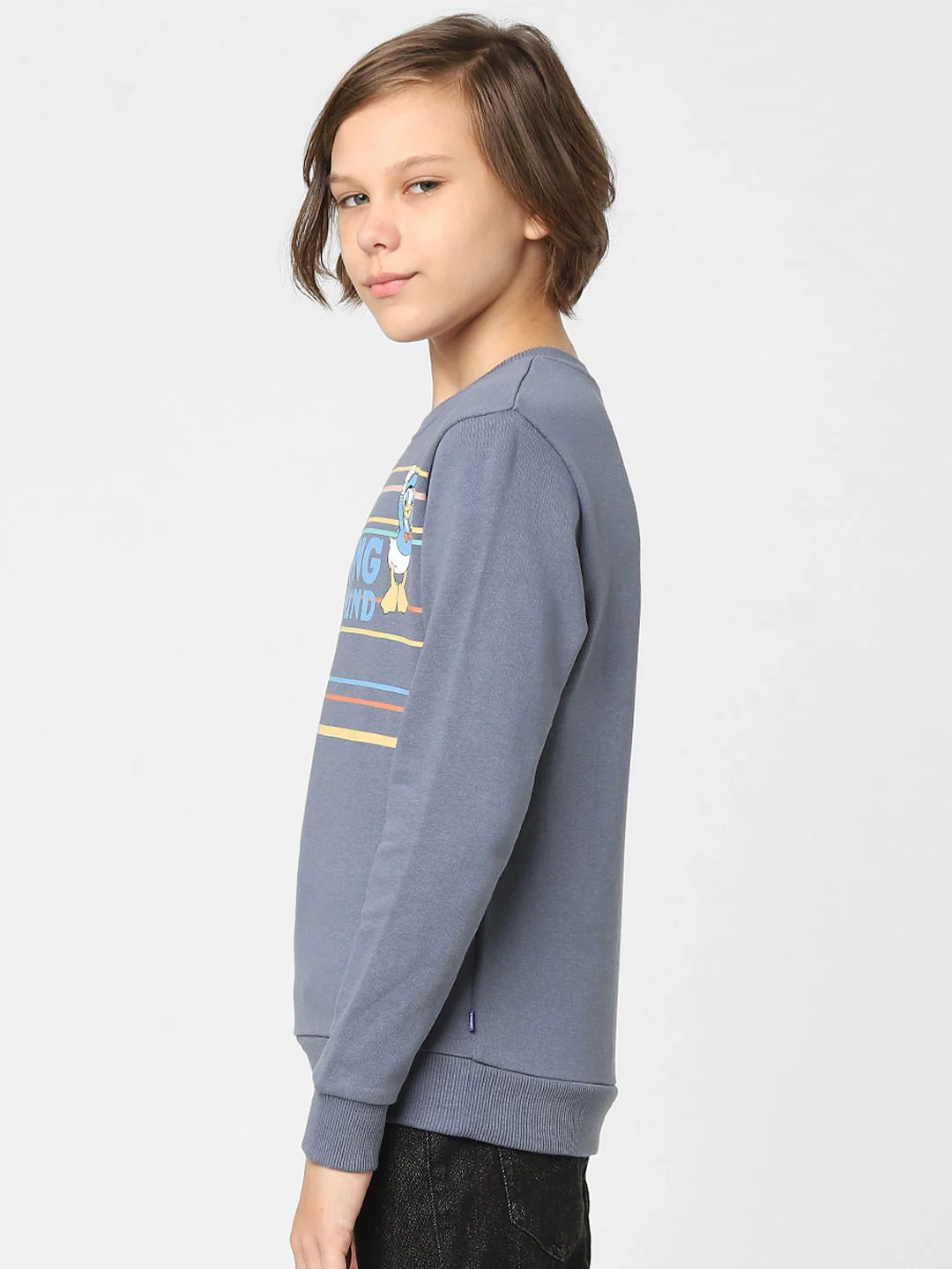 Boys Blue Mickey Graphic Print Sweatshirt - Image 3