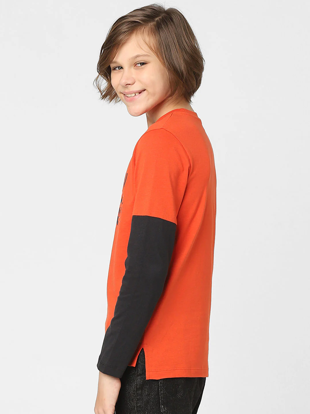 Boys Red Mickey Text Print T-shirt - Image 3