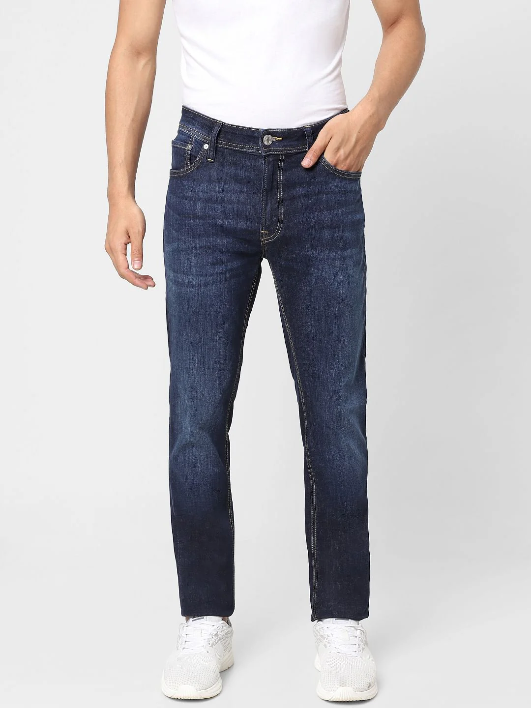 Blue Low Rise Washed Ben Skinny Jeans - Image 2