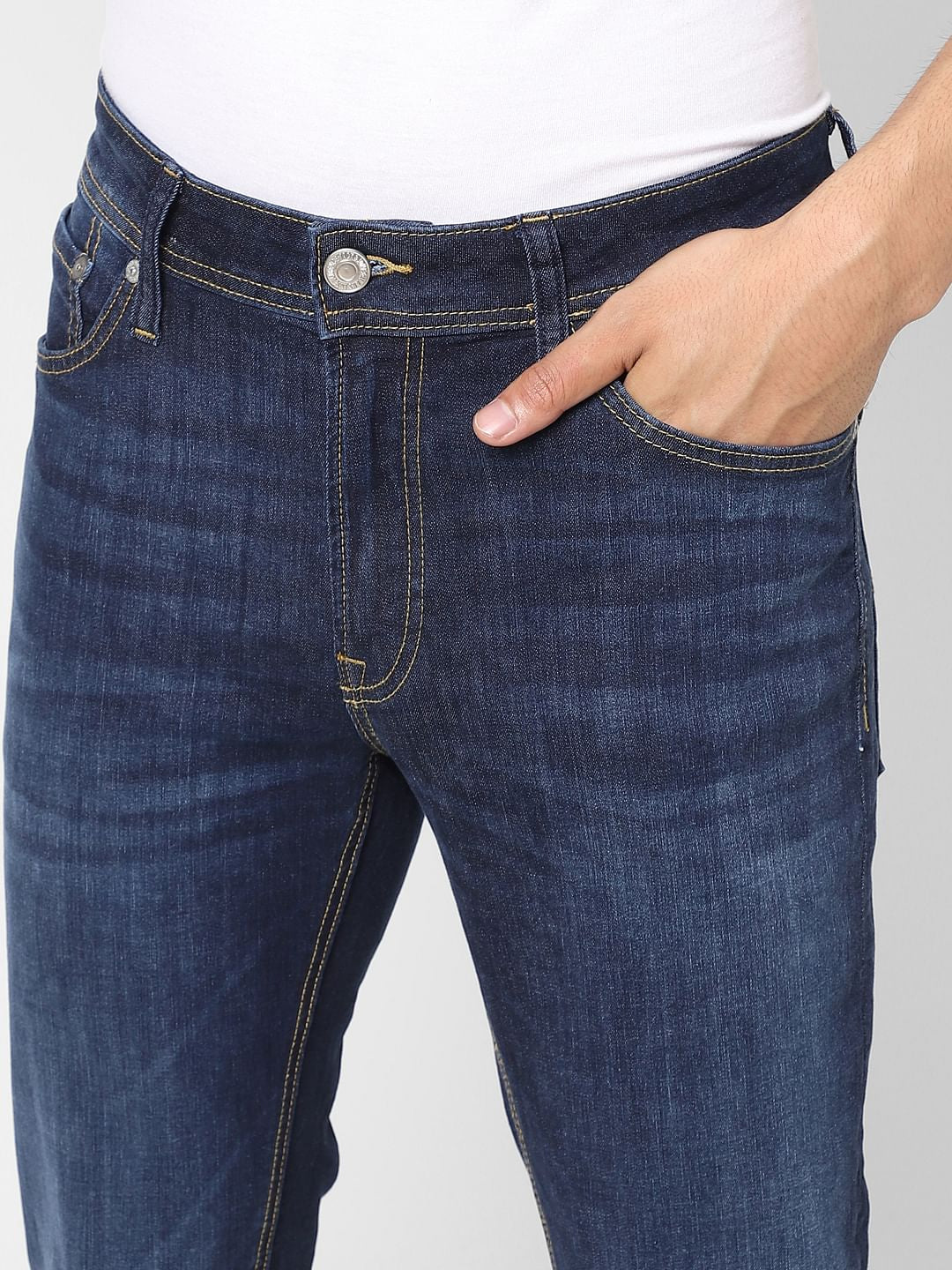 Blue Low Rise Washed Ben Skinny Jeans - Image 5