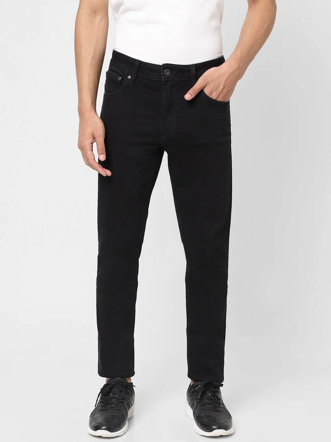 Black Low Rise Glenn Slim Jeans - Image 2
