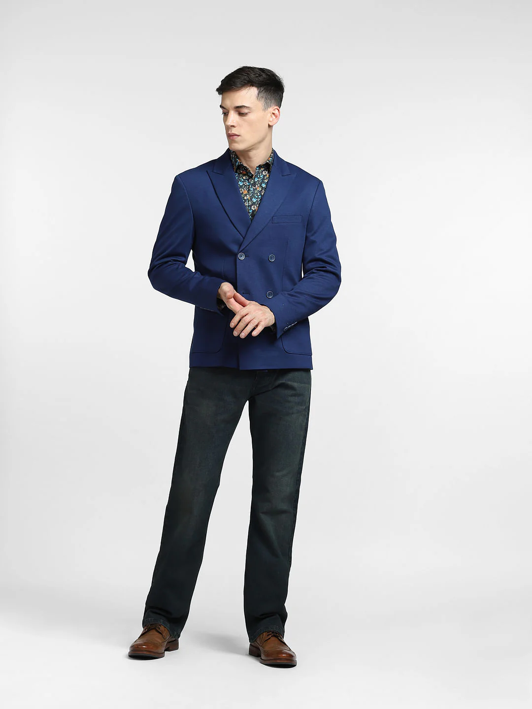 Navy Blue Tailored Blazer - Image 6