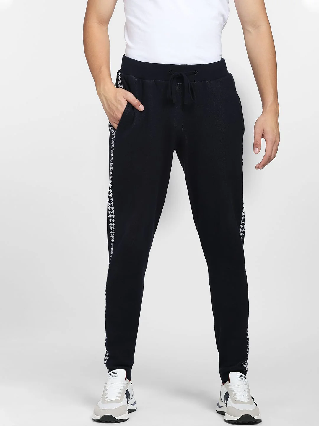 Navy Blue Printed Co-ord Sweatpants - Image 2