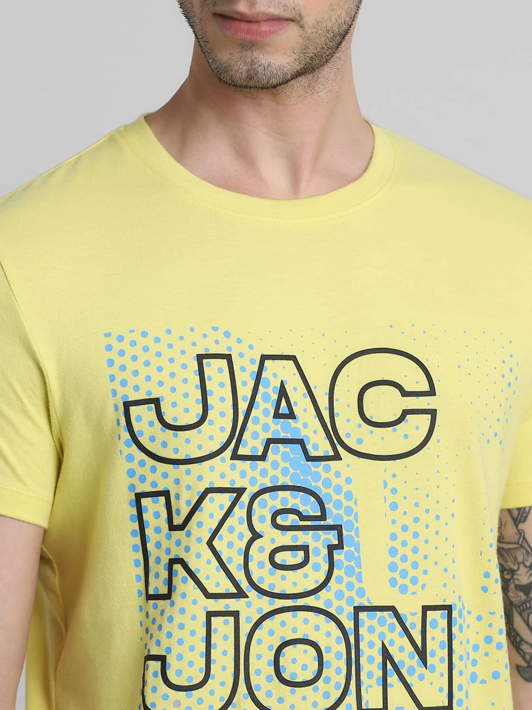Yellow Graphic Print Crew Neck T-shirt - Image 5