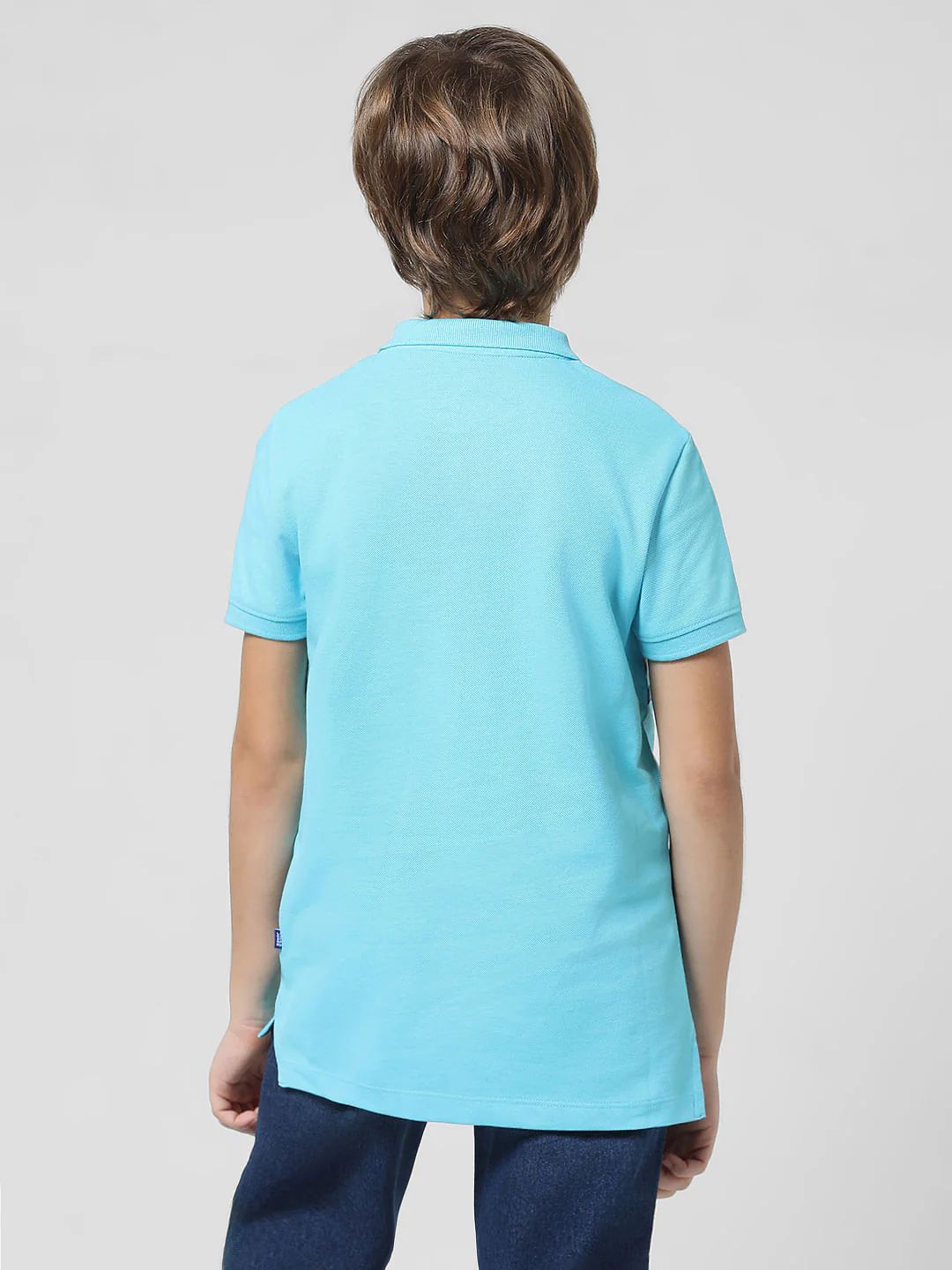Blue Tape Detail Polo T-shirt - Image 3