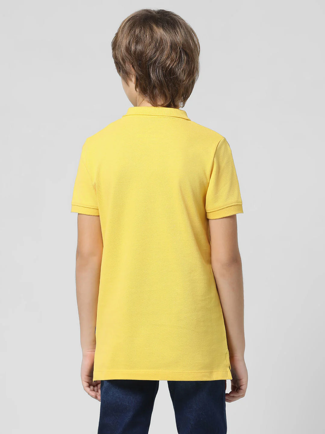 Yellow Tape Detail Polo T-shirt - Image 3