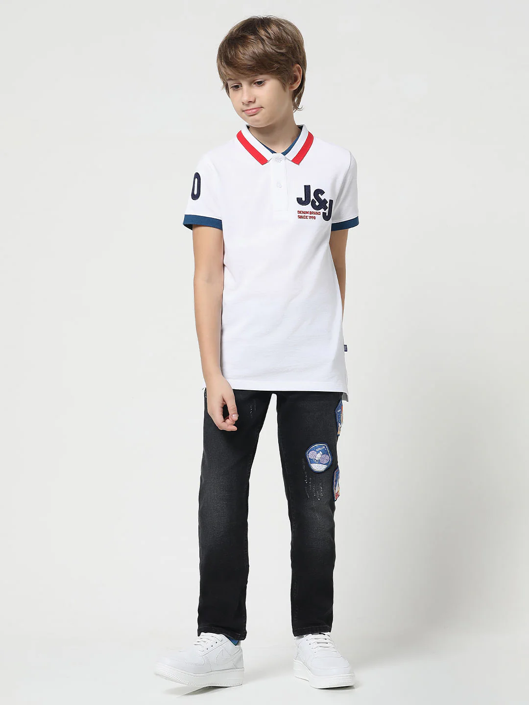 White Contrast Tipping Polo T-shirt - Image 5