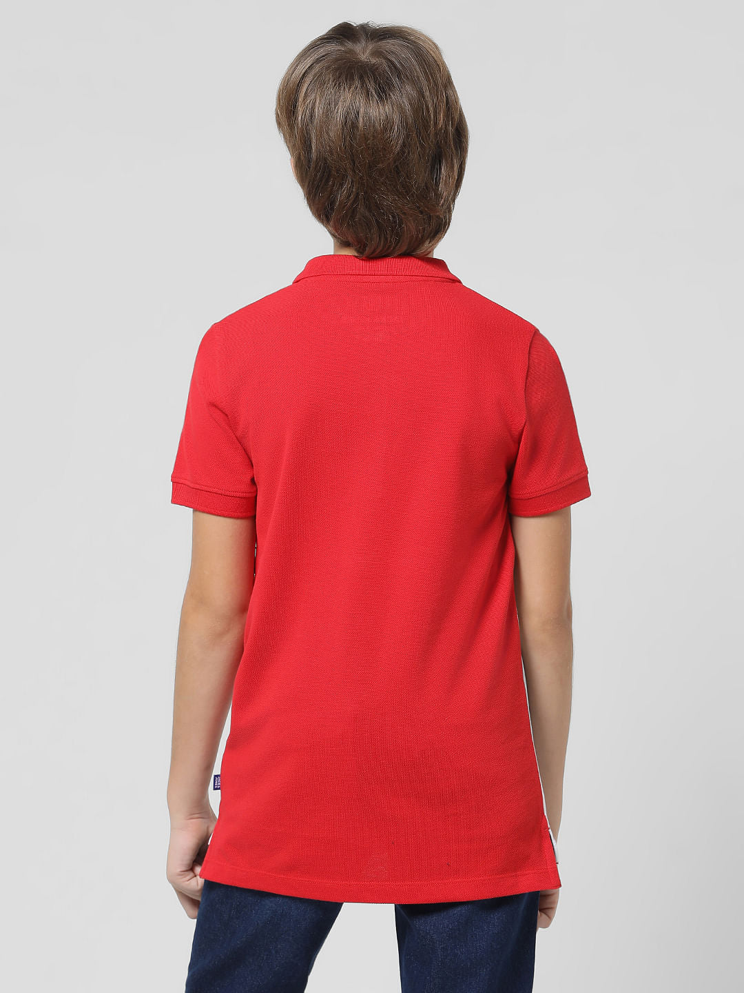 Red Colourblocked Polo T-shirt - Image 3