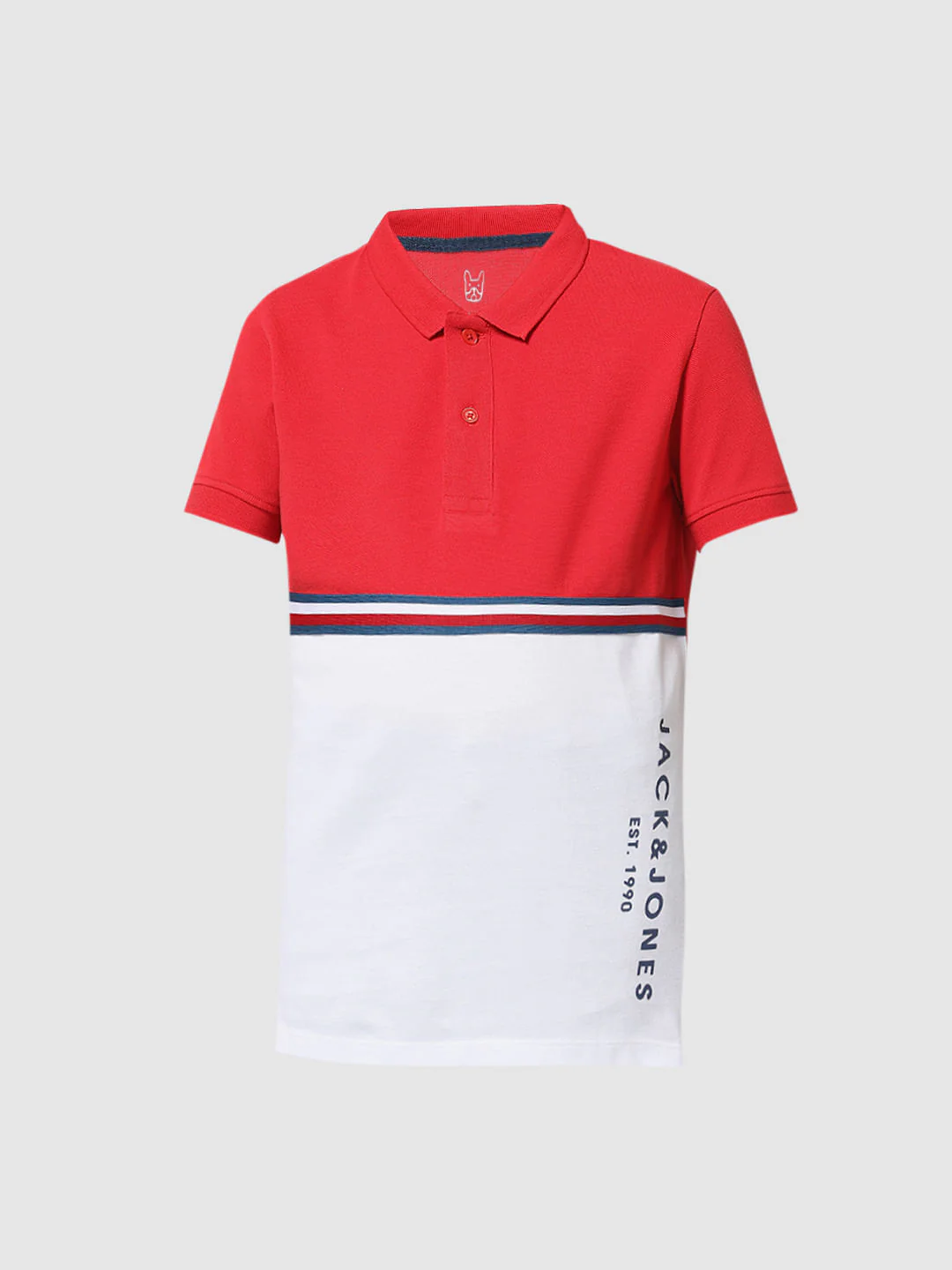 Red Colourblocked Polo T-shirt - Image 6