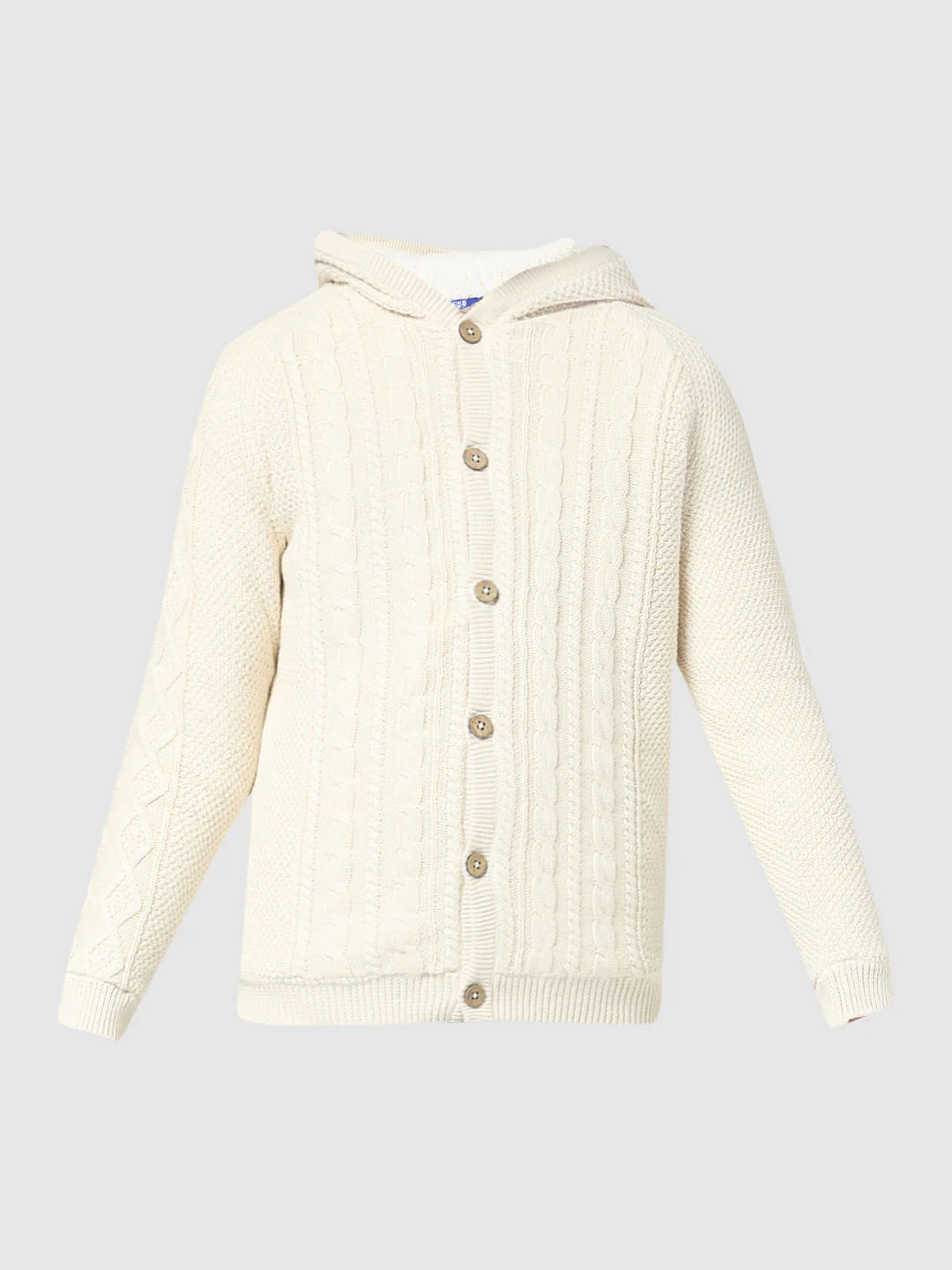 JUNIOR BOYS White Hooded Cardigan - Image 6
