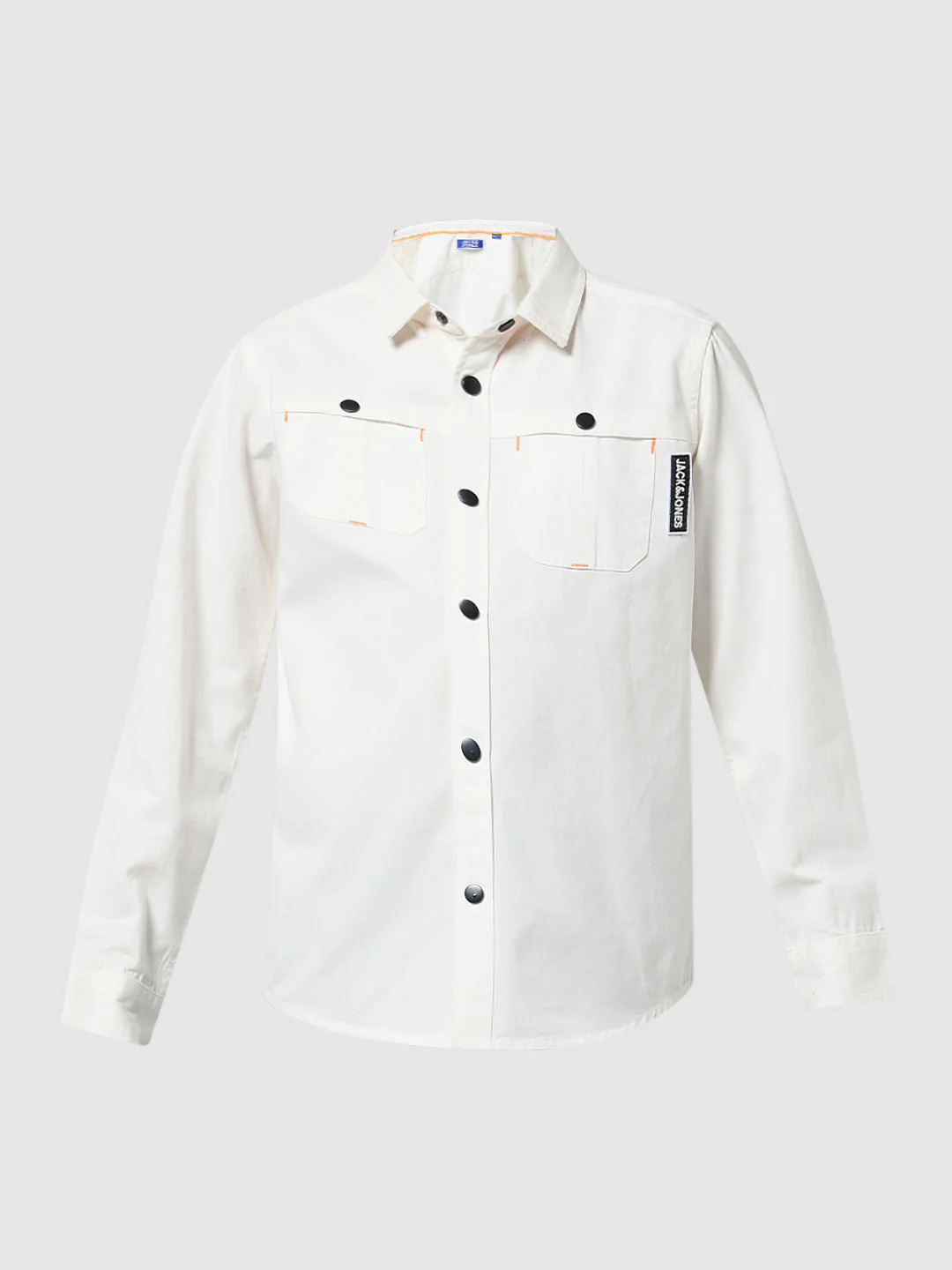 White Cotton Full Sleeves Shirt - Image 6