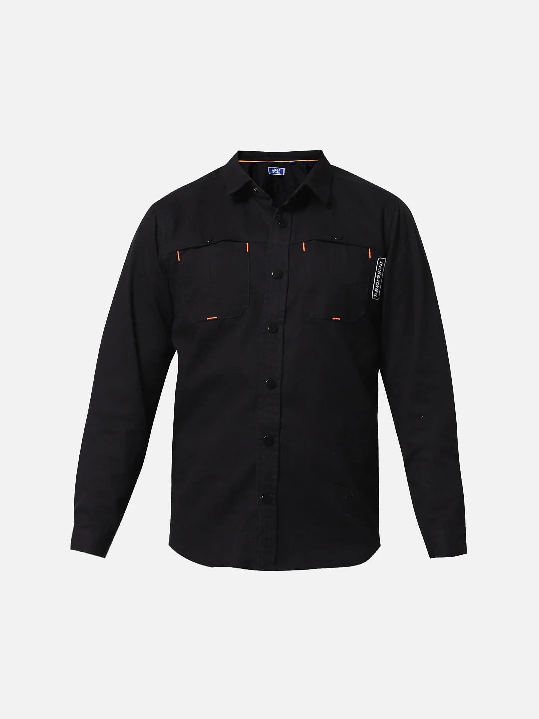 Black Cotton Full Sleeves Shirt - Image 6