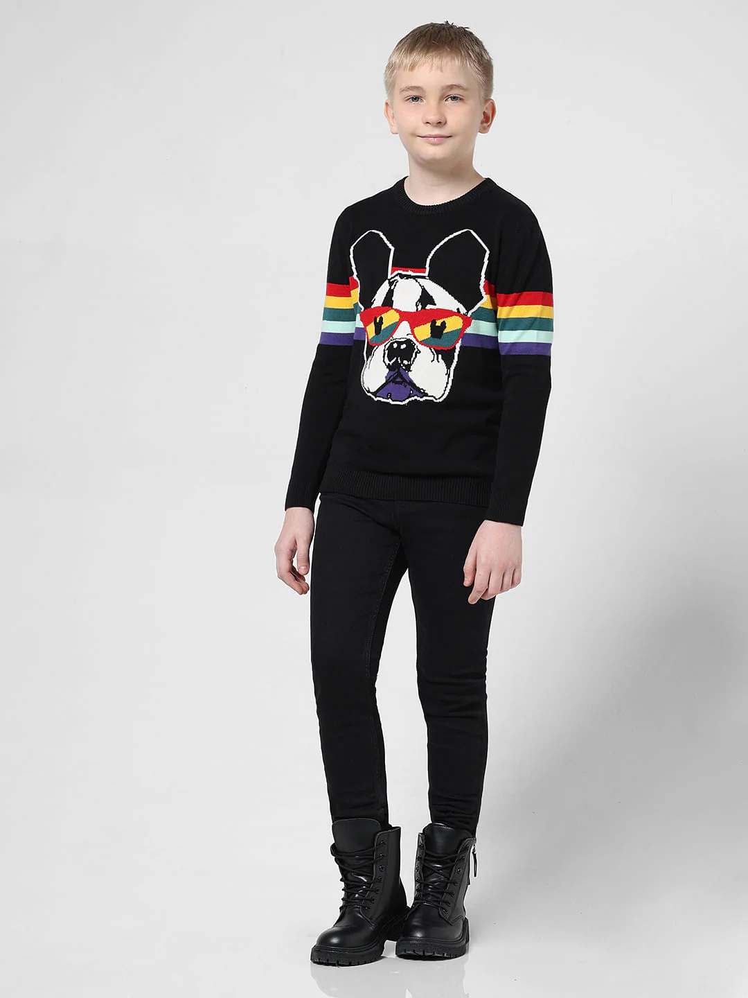 Green Doggo Print Jacquard Pullover - Image 5