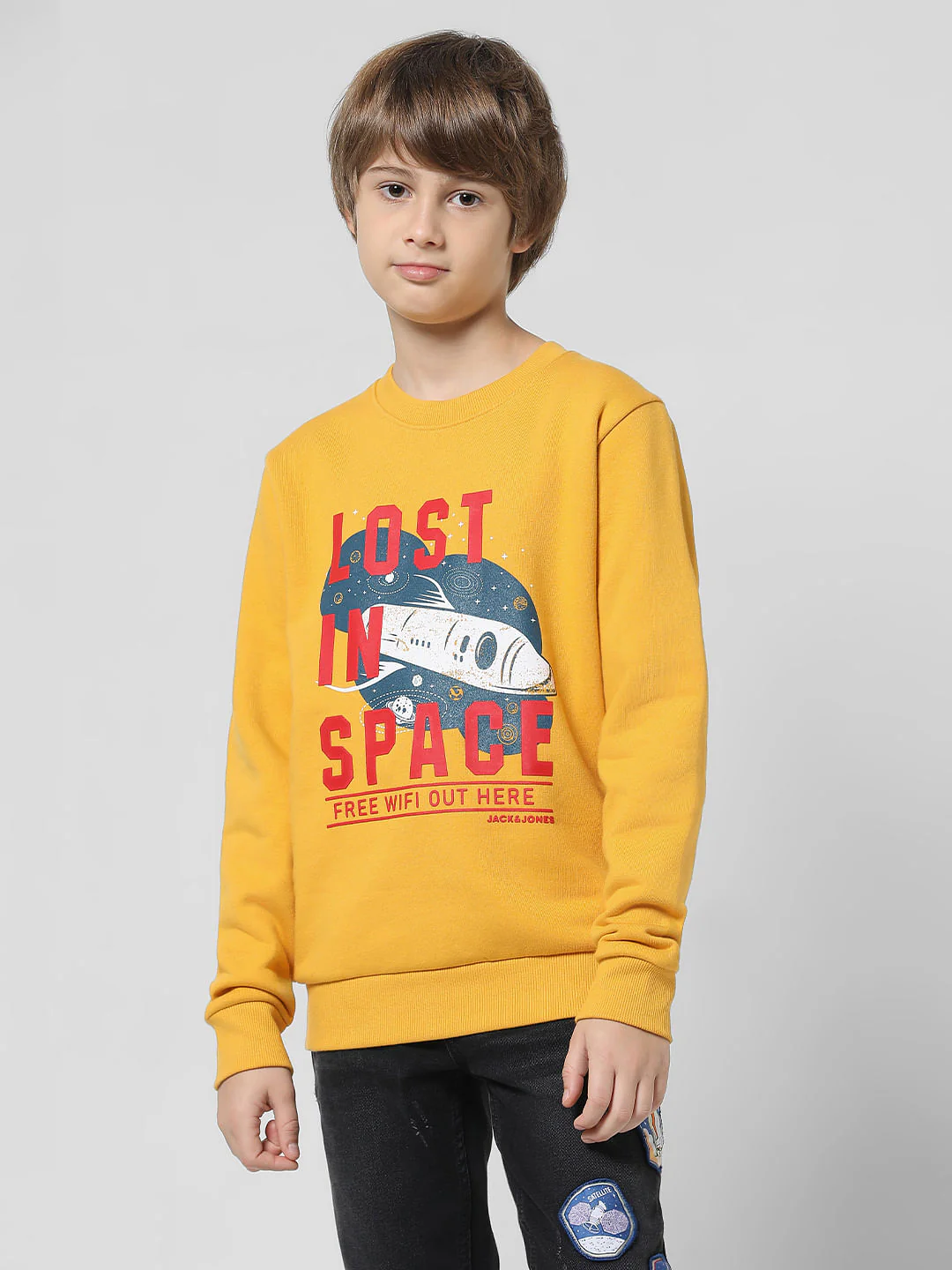 Orange Rocket Print Sweatshirt - Image 2