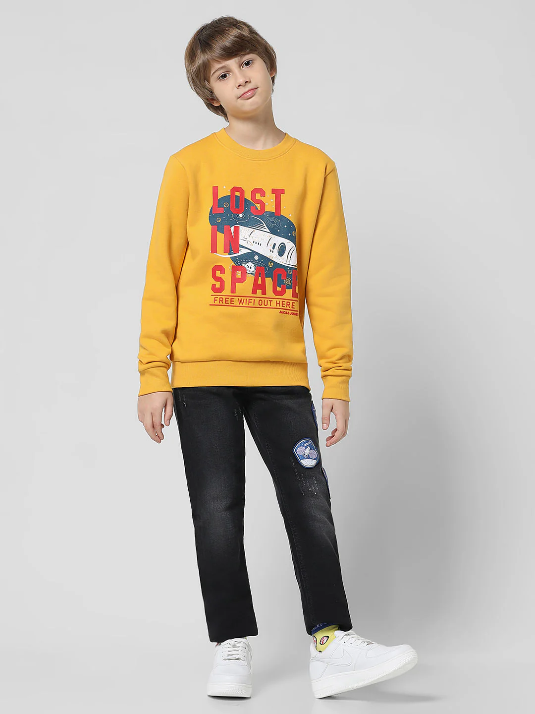 Orange Rocket Print Sweatshirt - Image 5