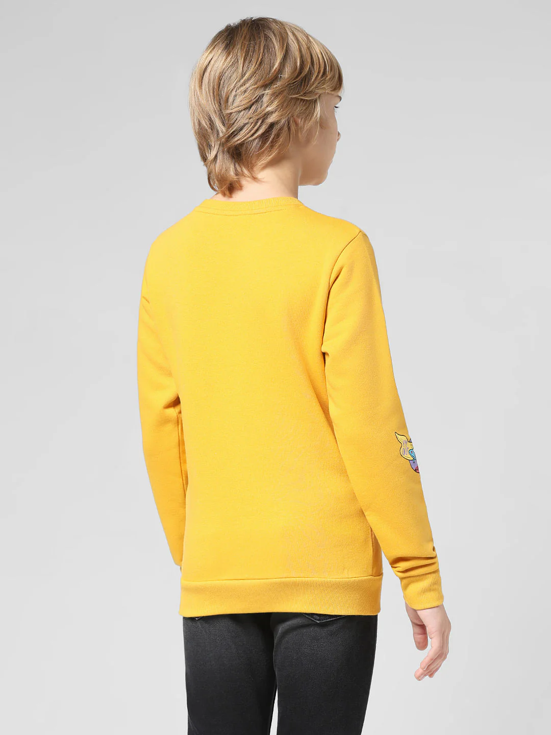 JUNIOR BOYS Yellow Planet Print Sweatshirt - Image 3