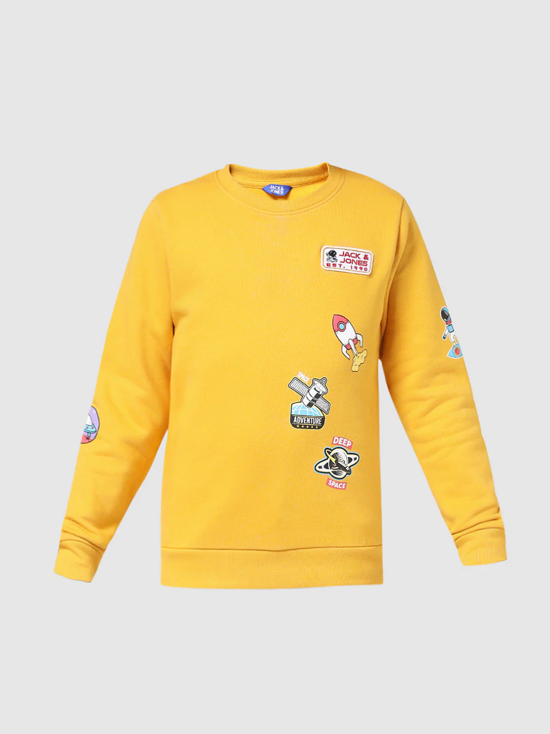 JUNIOR BOYS Yellow Planet Print Sweatshirt - Image 6