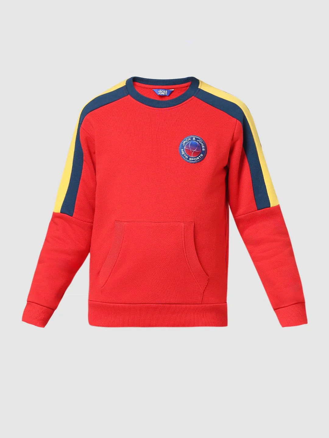 JUNIOR BOYS Red Contrast Tape Detail Sweatshirt - Image 6
