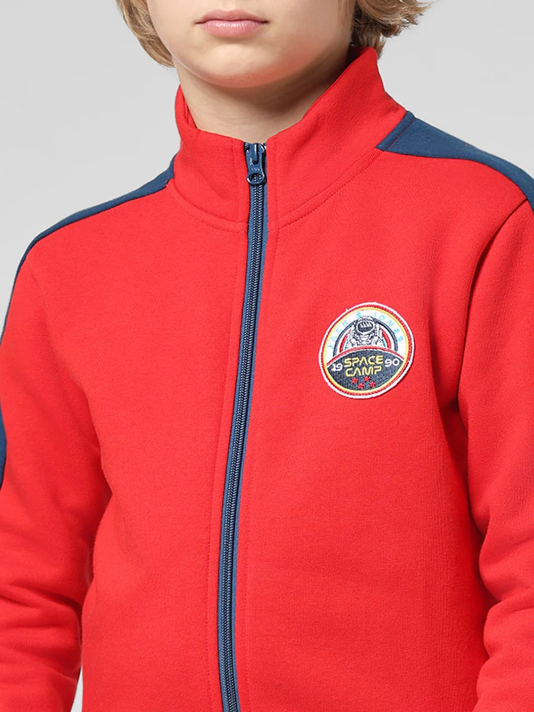 JUNIOR BOYS Red Zip-Up Co-ord Set Sweatshirt - Image 4