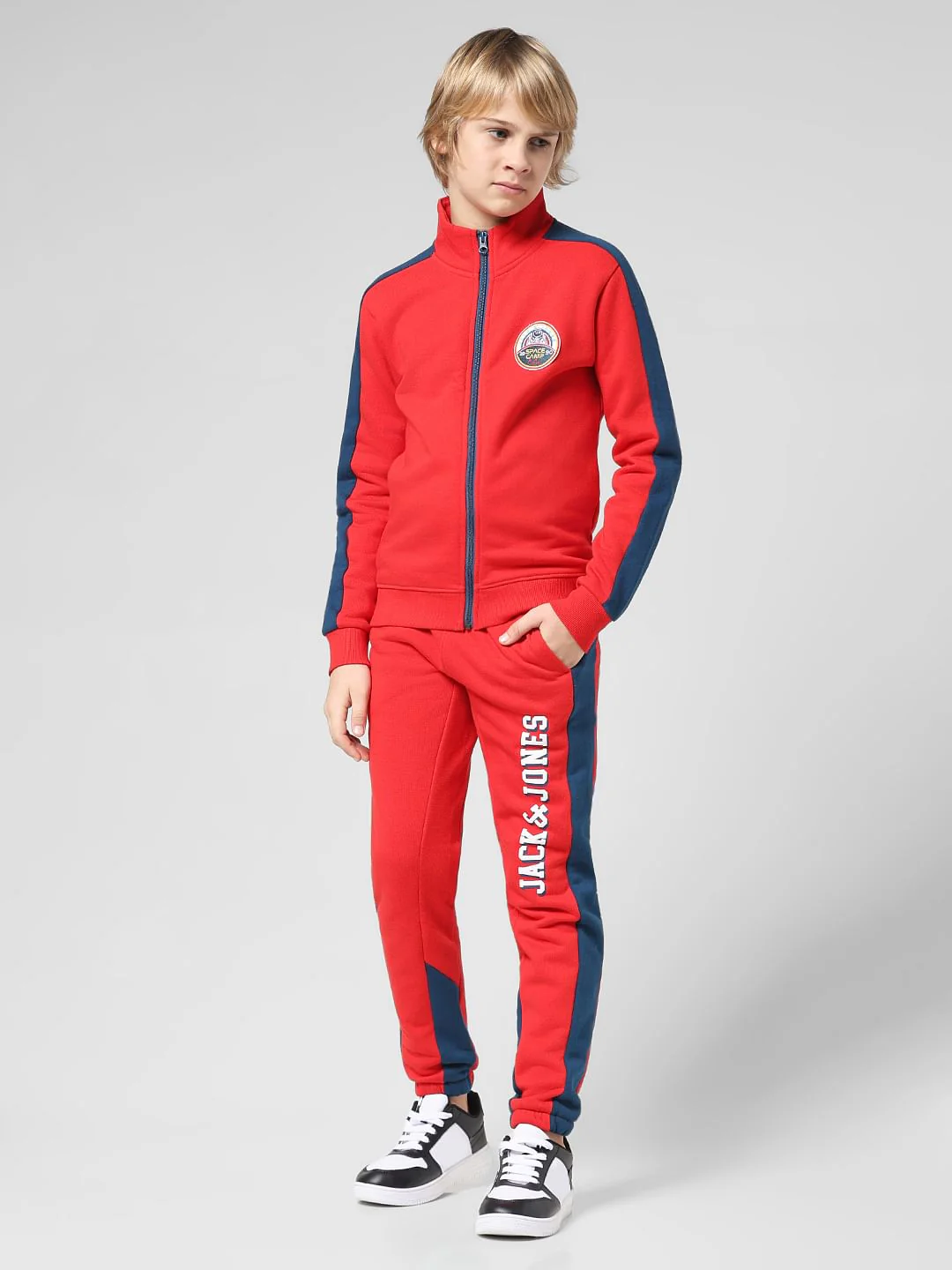 JUNIOR BOYS Red Zip-Up Co-ord Set Sweatshirt - Image 5