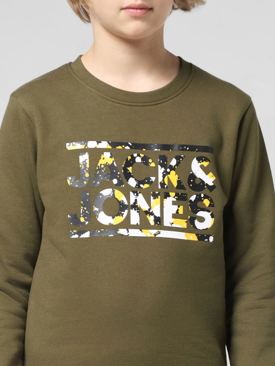 JUNIOR BOYS Green Logo Print Co-ord Set Sweatshirt - Image 4