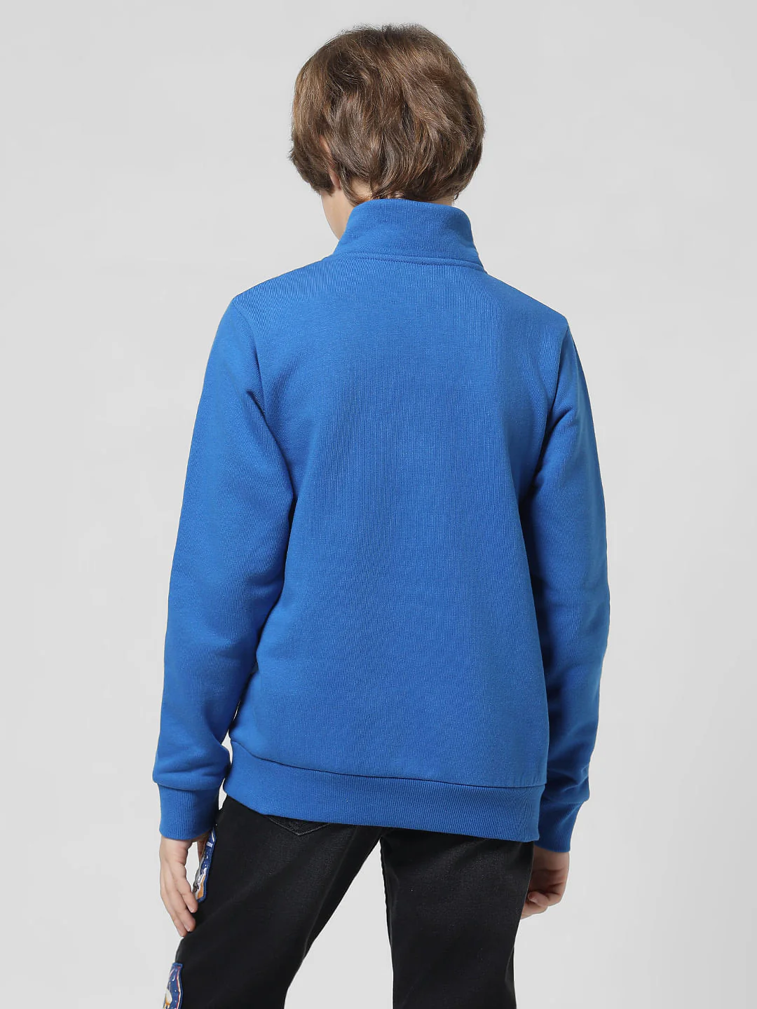 Blue High Neck Sweatshirt - Image 3