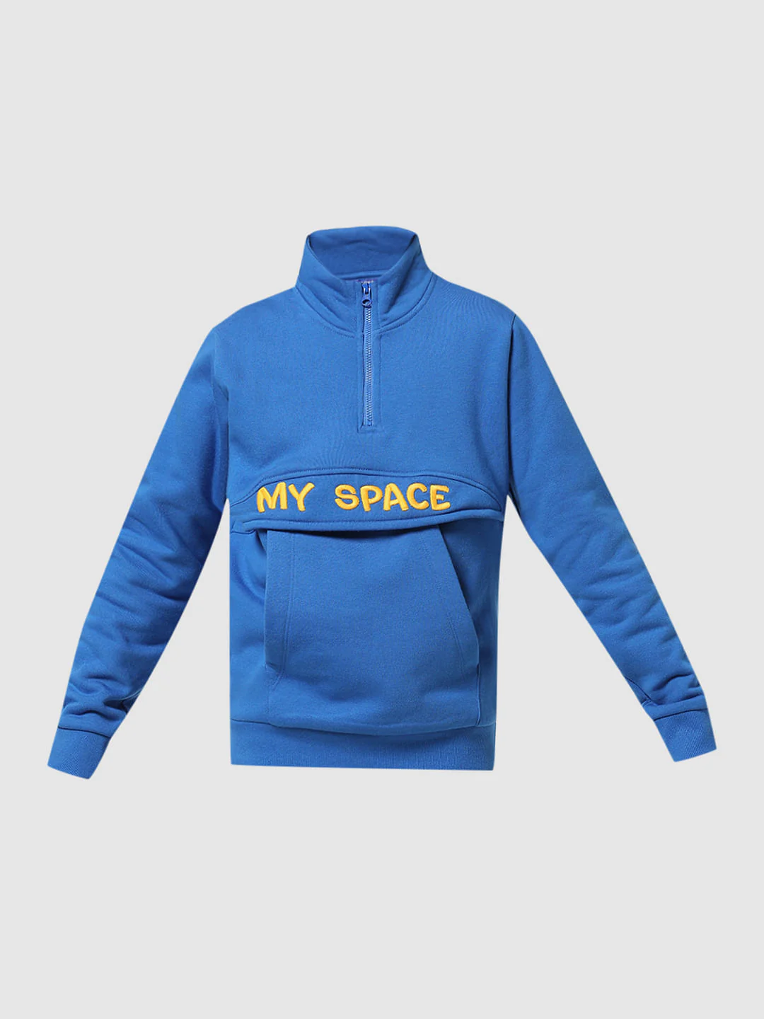 Blue High Neck Sweatshirt - Image 6
