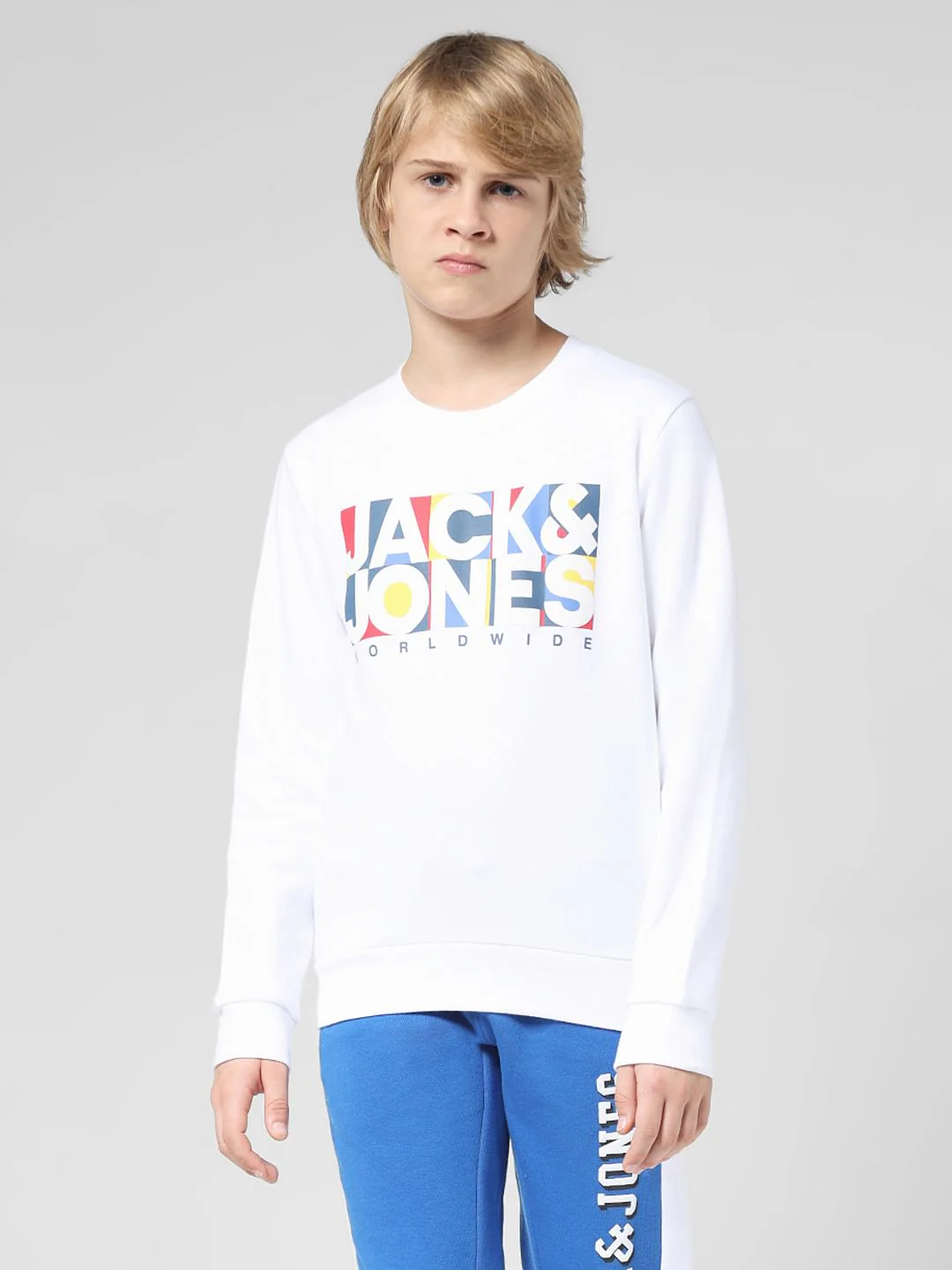 JUNIOR BOYS White Typographic Print Sweatshirt - Image 2