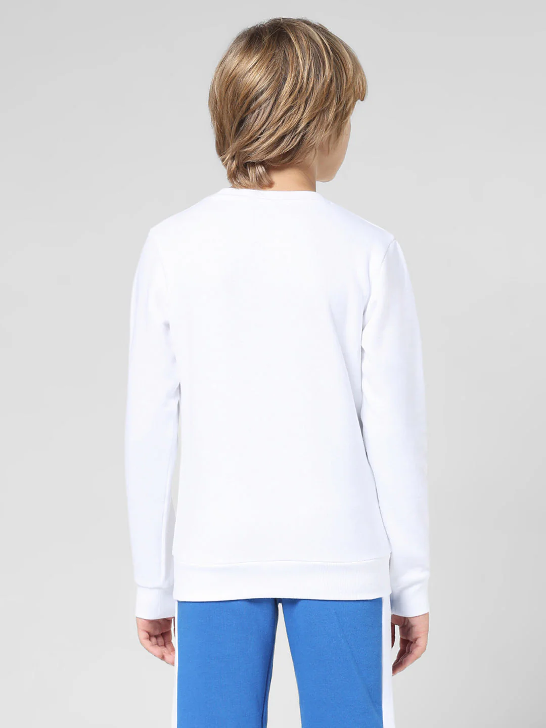 JUNIOR BOYS White Typographic Print Sweatshirt - Image 3