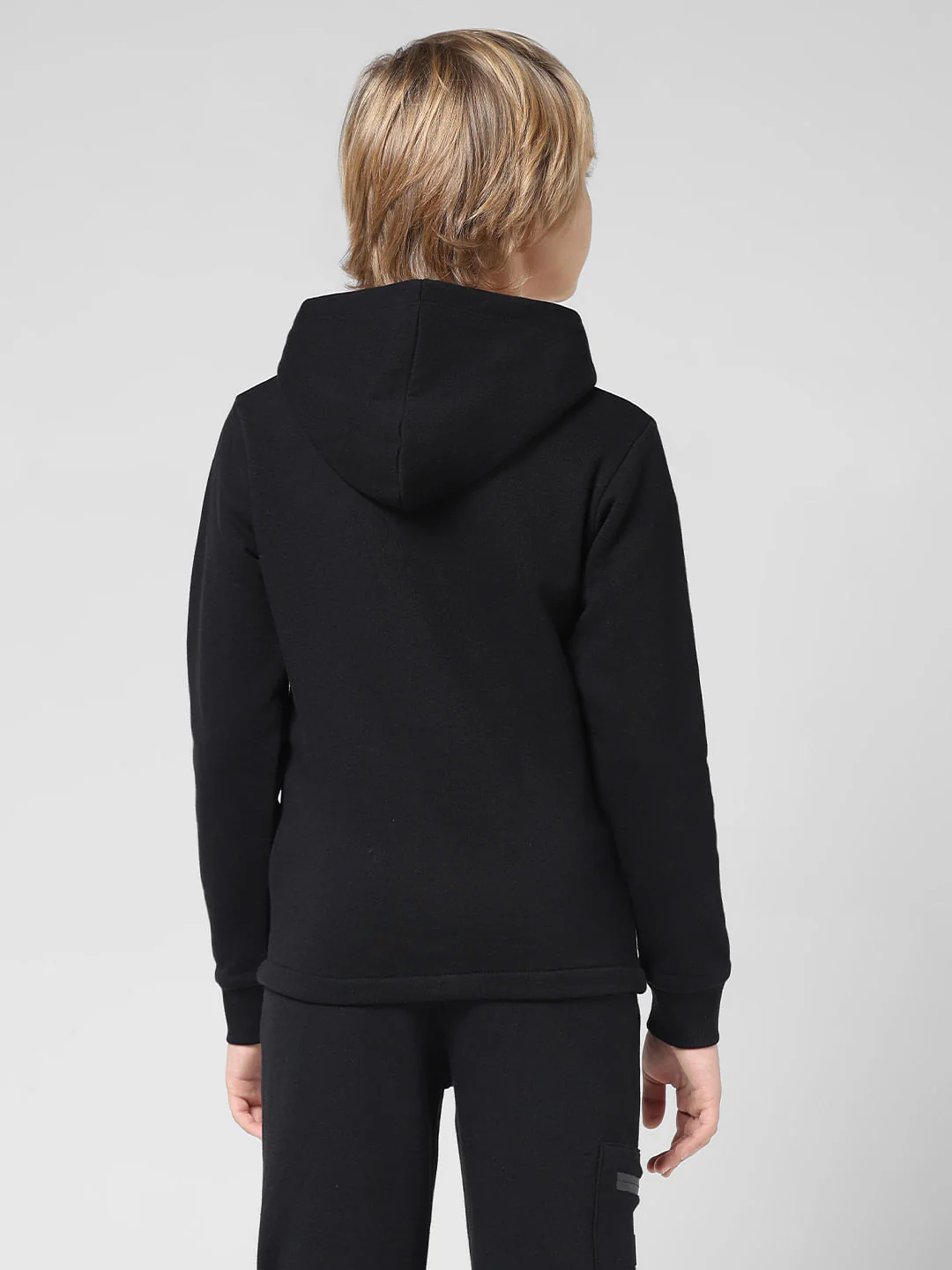 JUNIOR BOYS Black Front-Open Co-ord Sweatshirt - Image 3