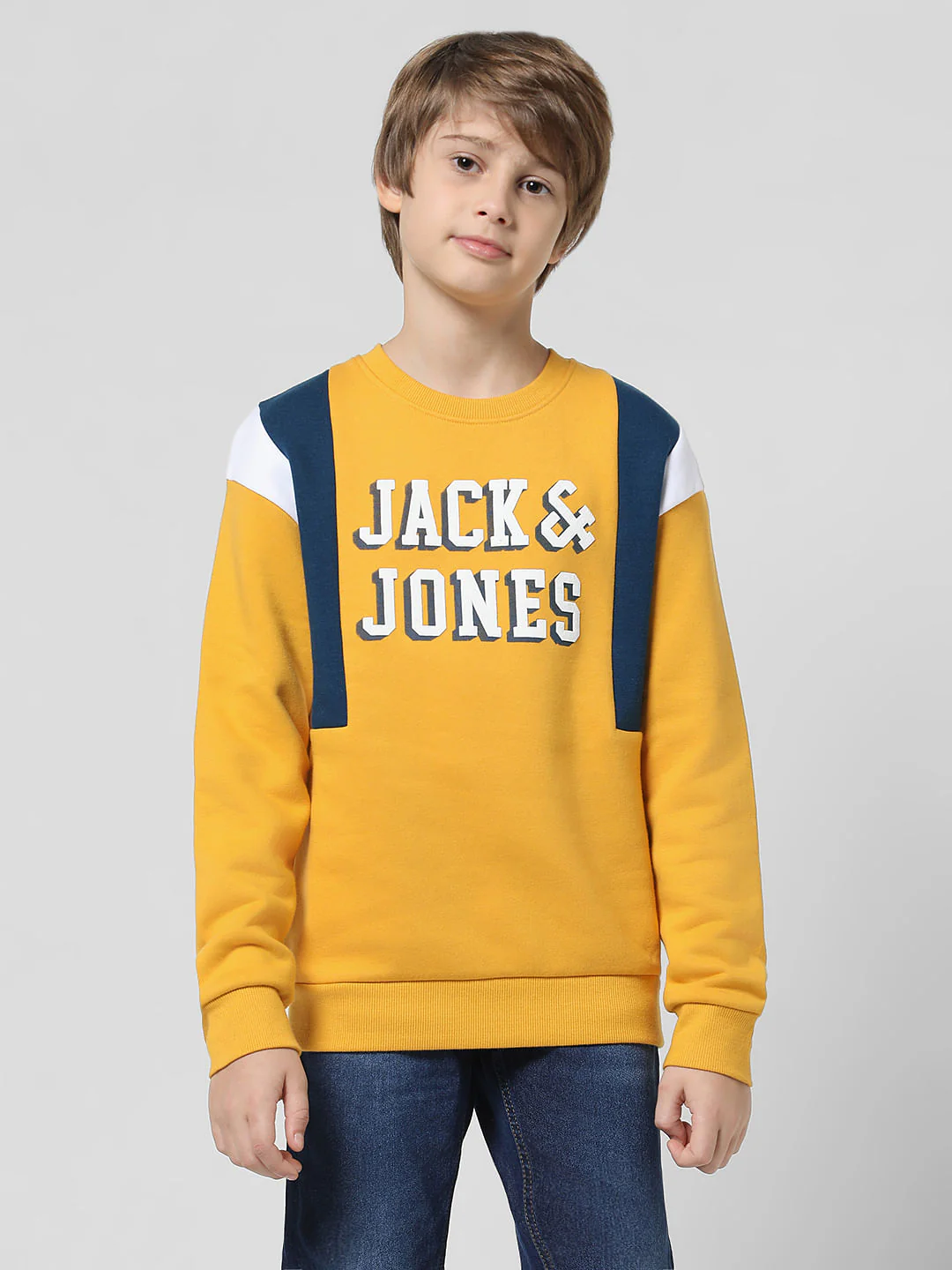 Yellow Logo Text Sweatshirt - Image 2