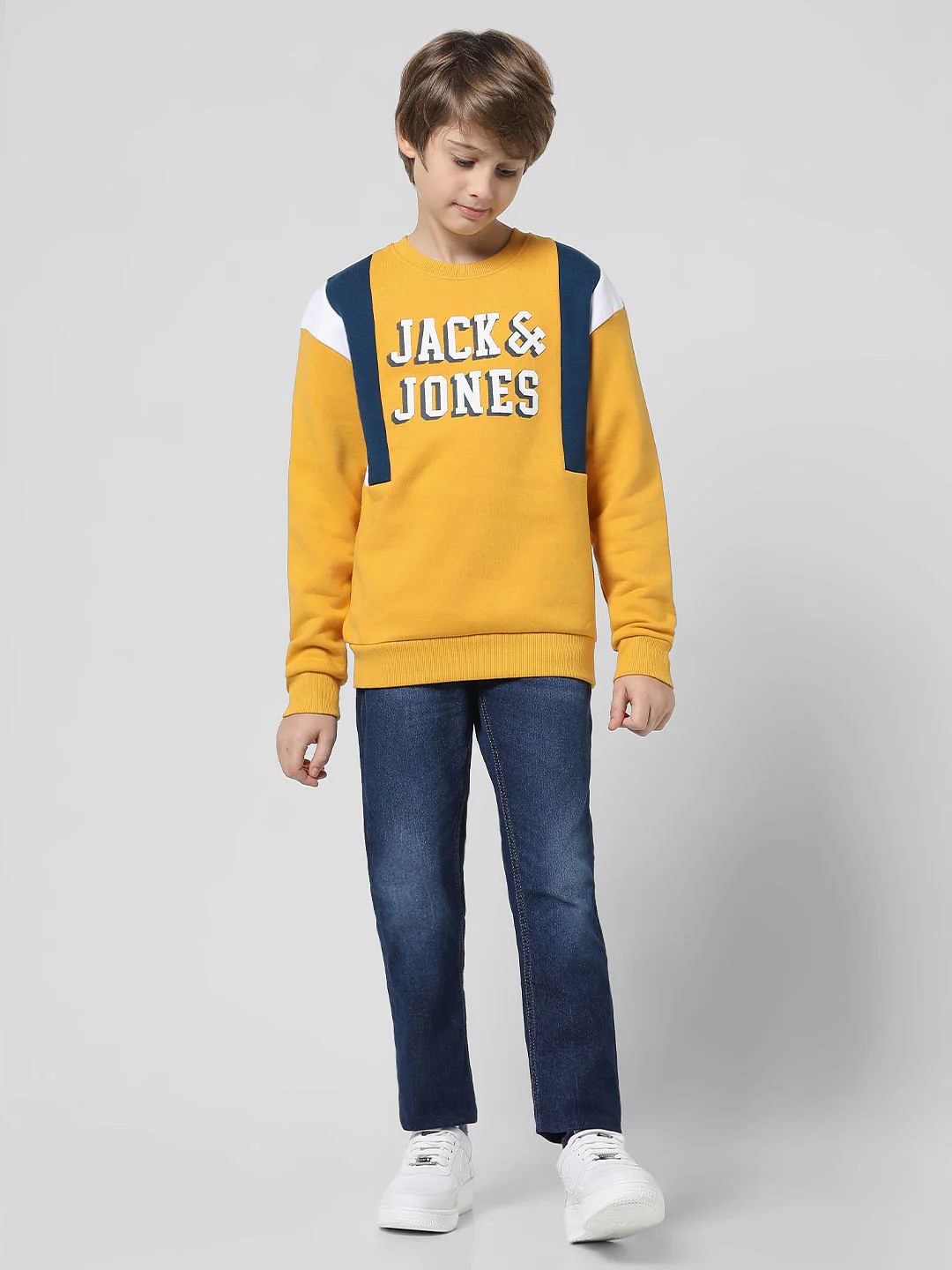 Yellow Logo Text Sweatshirt - Image 5