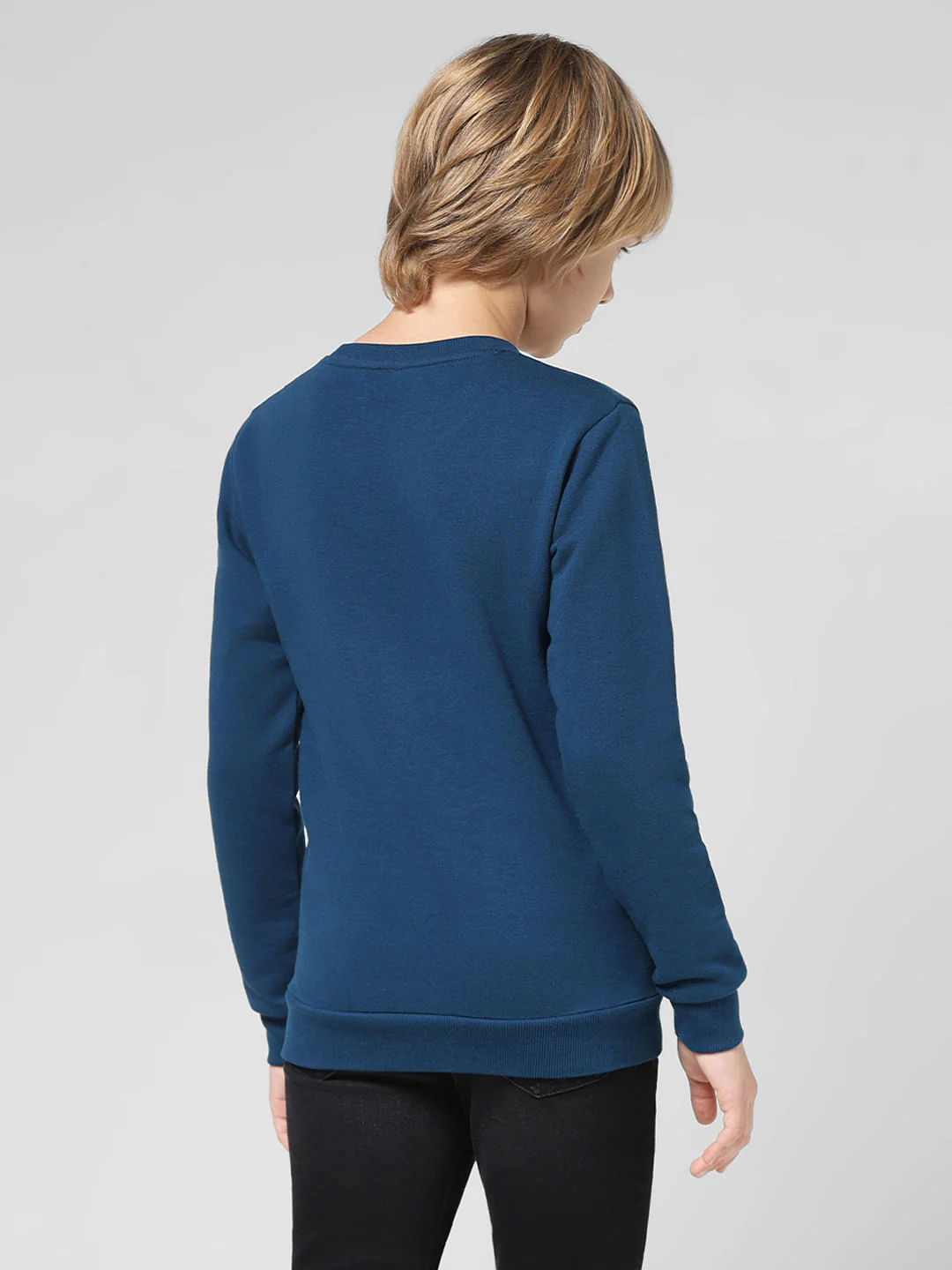 JUNIOR BOYS Dark Blue Colourblocked Sweatshirt - Image 3