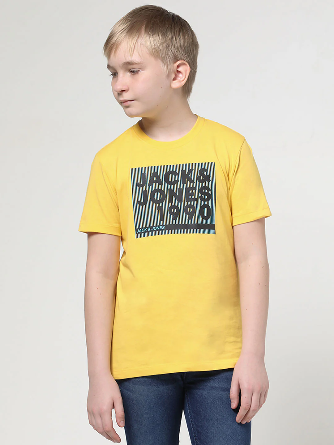 Boys Yellow Logo Print T-shirt - Image 2