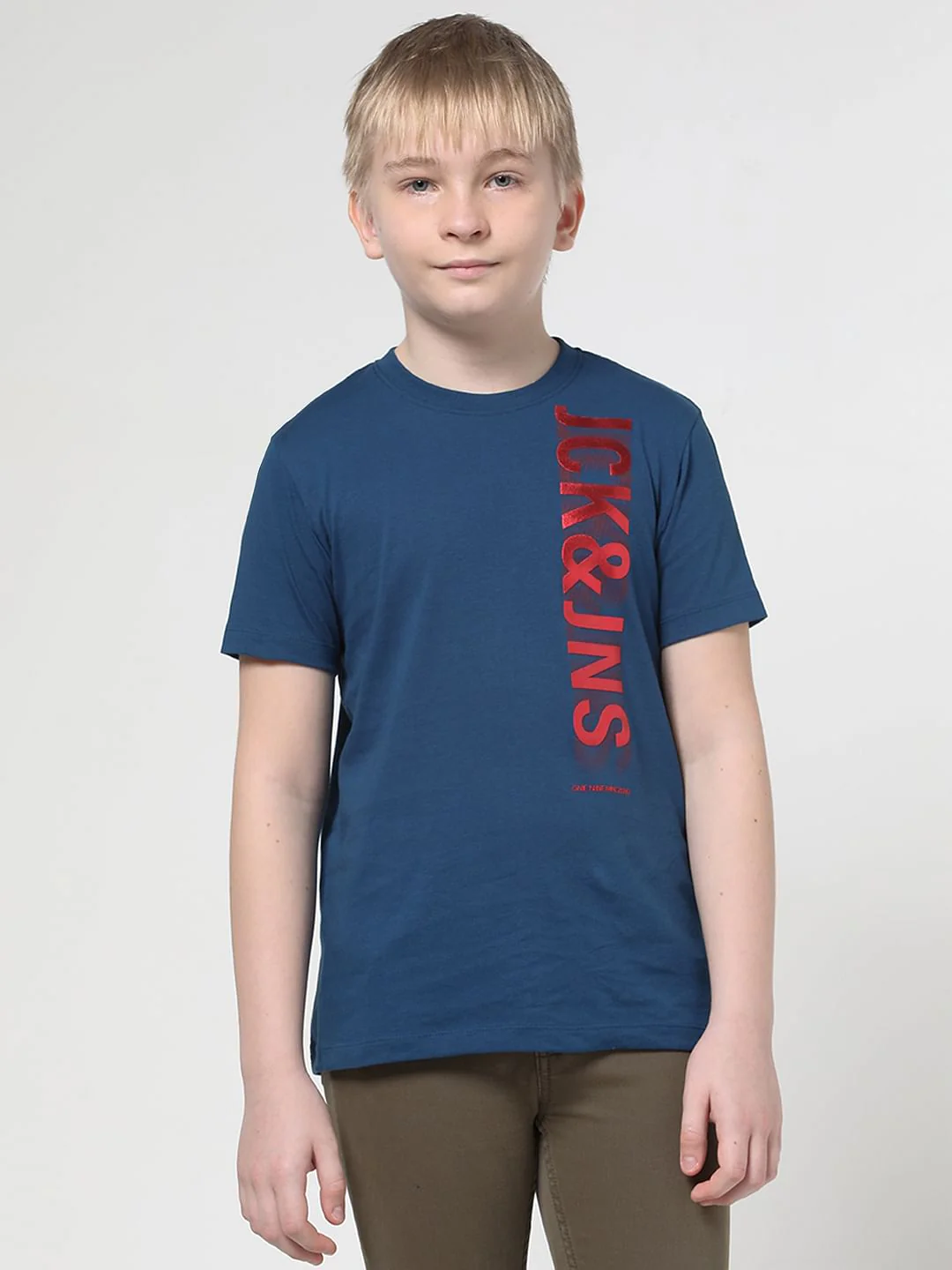 Boys Dark Blue Spray Paint Logo T-shirt - Image 2