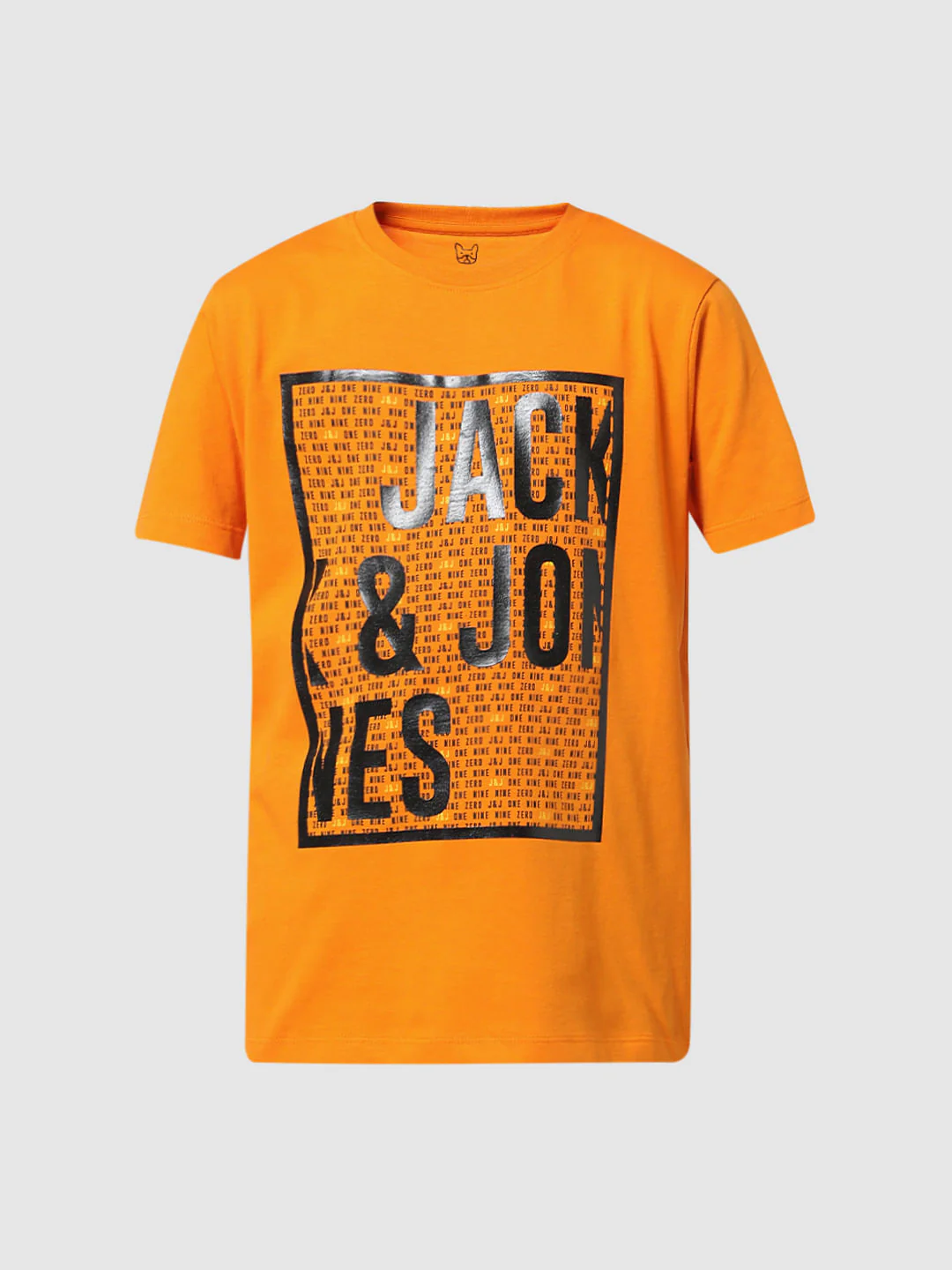 Orange Logo Text Crew Neck T-shirt - Image 6