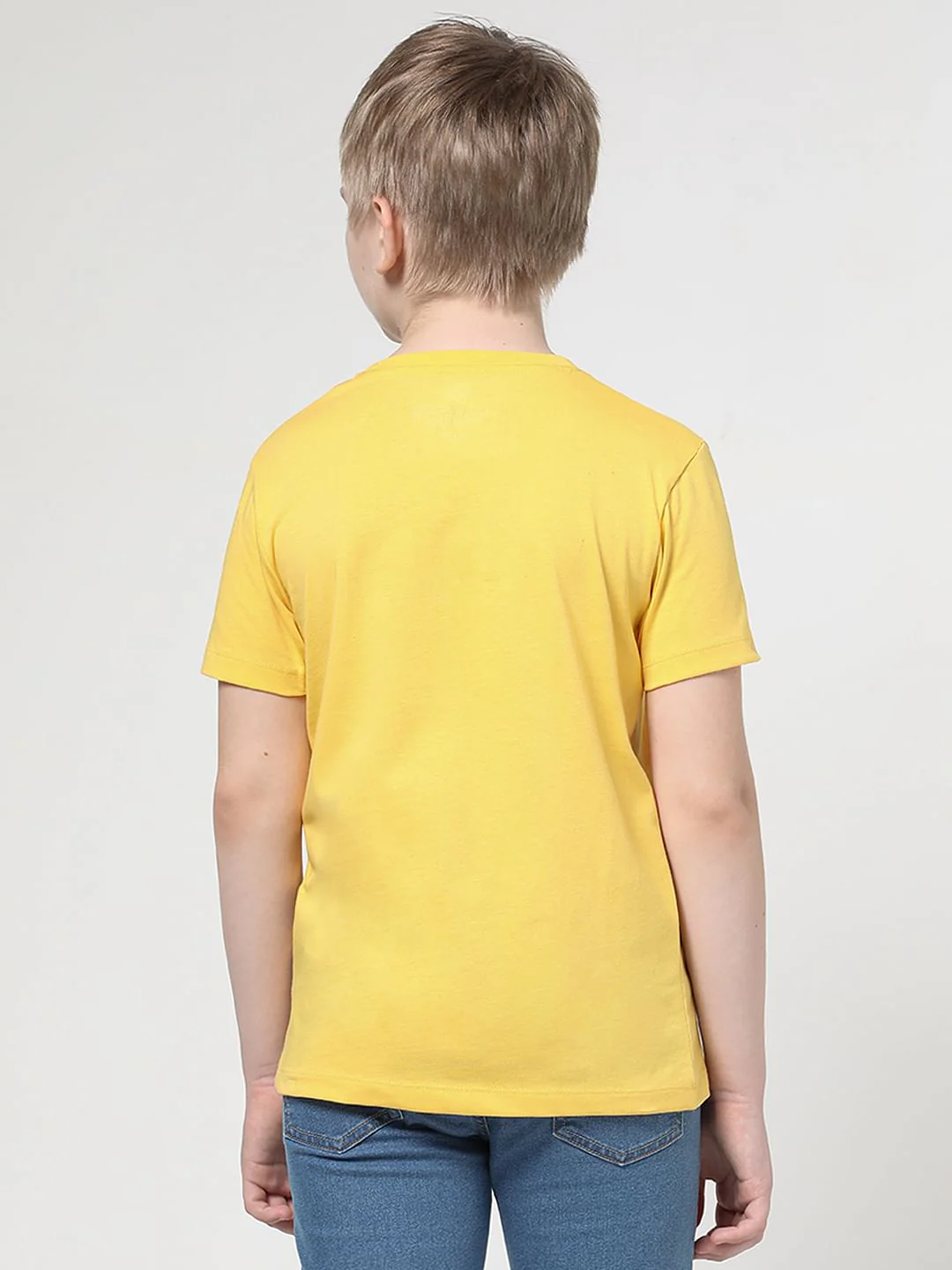 Boys Yellow Foil Logo Print T-shirt - Image 3