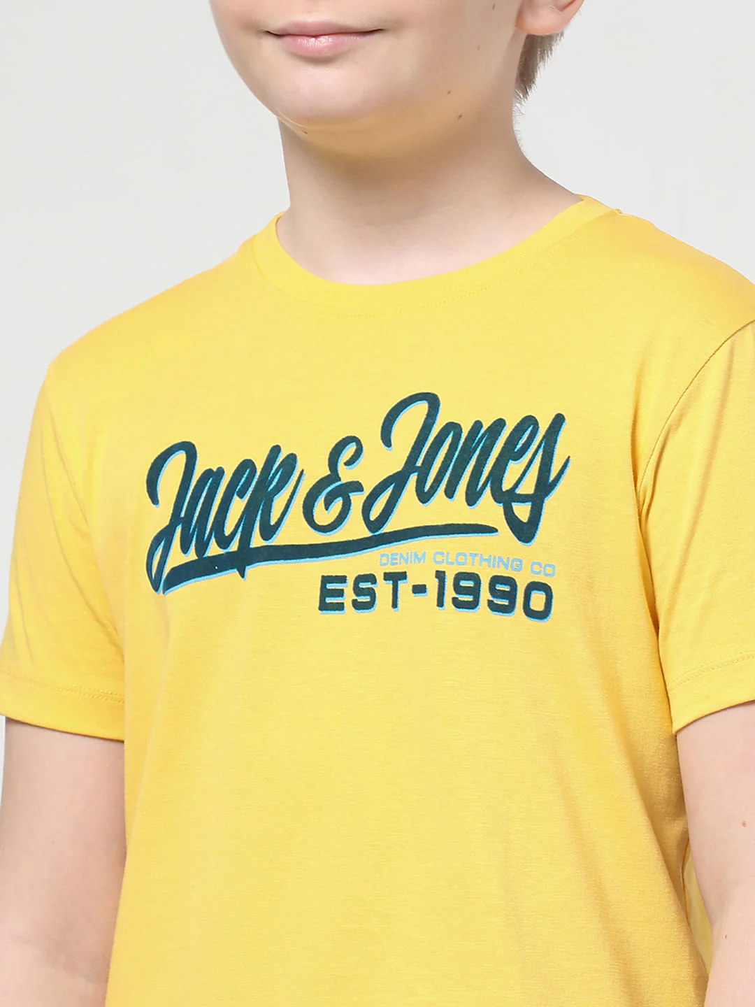 Boys Yellow Foil Logo Print T-shirt - Image 4