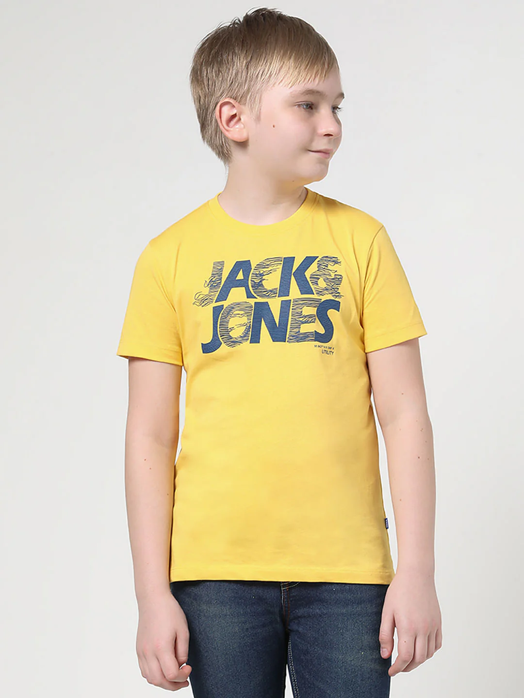 Boys Yellow Logo Print T-shirt - Image 2