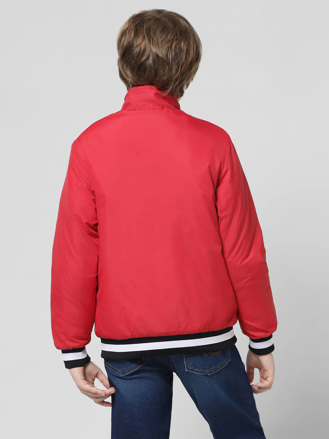 Red Contrast Tipping Jacket - Image 3