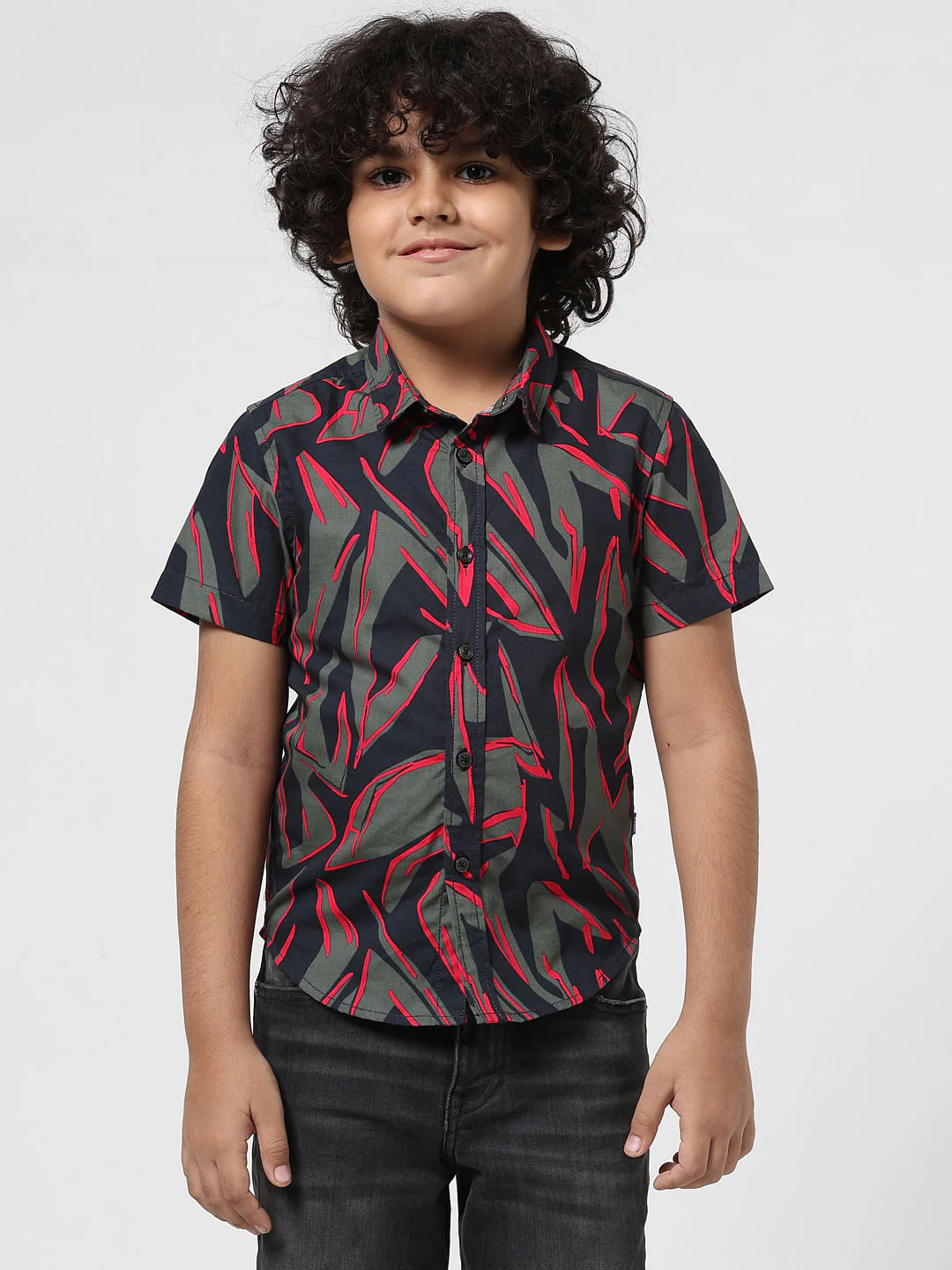 JUNIOR BOYS Blue Space Print Full Sleeves Shirt - Image 2
