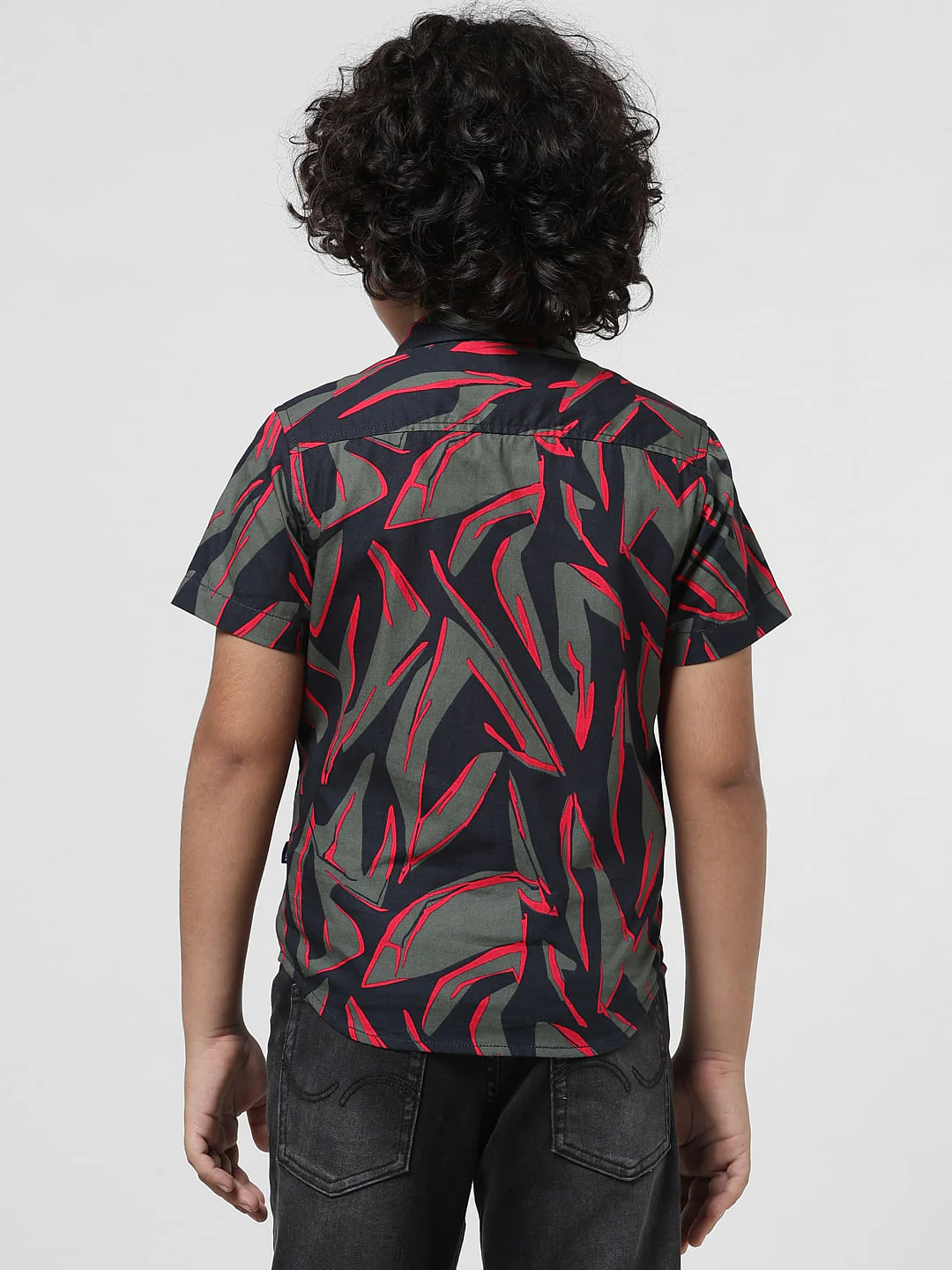 JUNIOR BOYS Blue Space Print Full Sleeves Shirt - Image 3